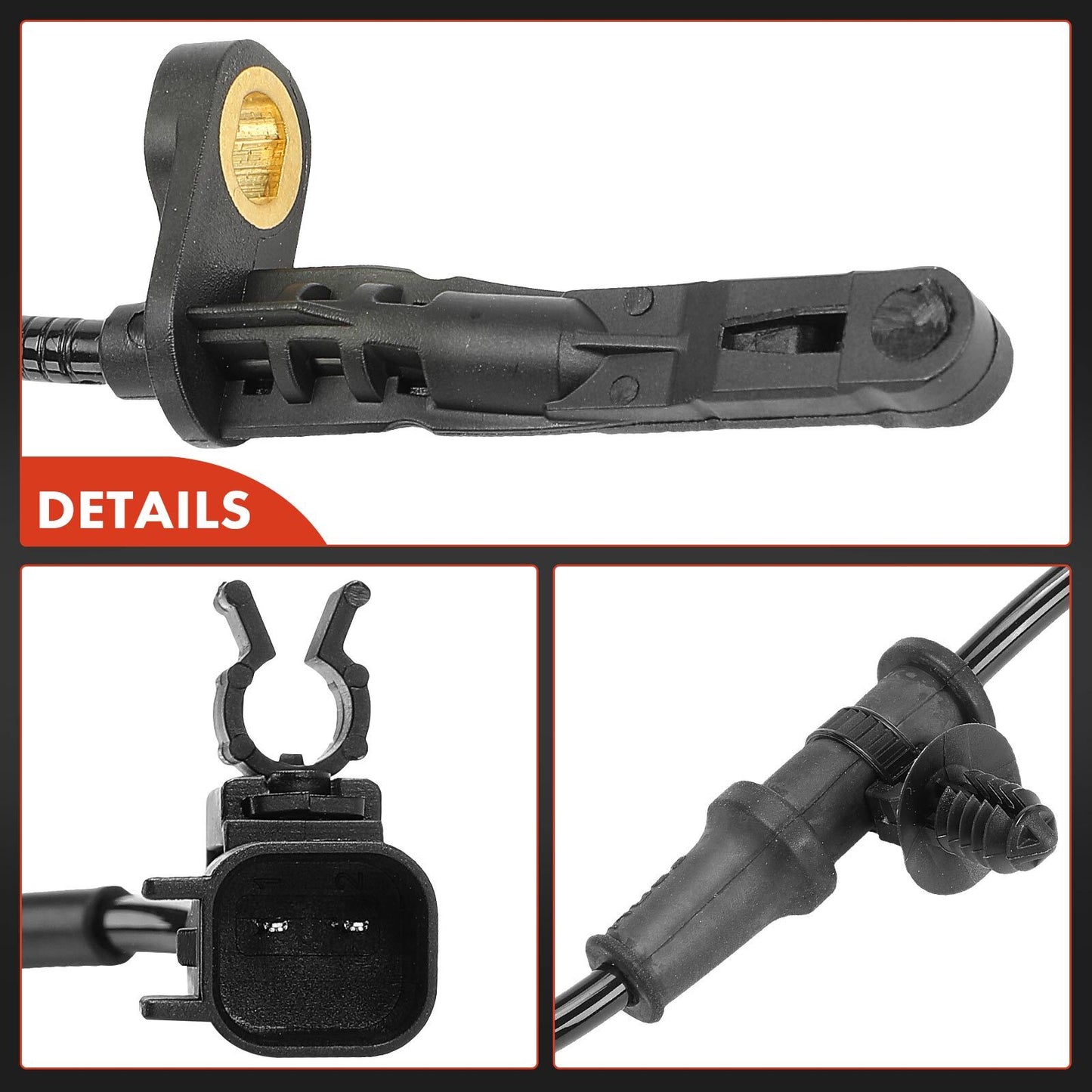 2x Rear Driver & Passenger ABS Wheel Speed Sensor for Jeep Wrangler JL 2018-2025