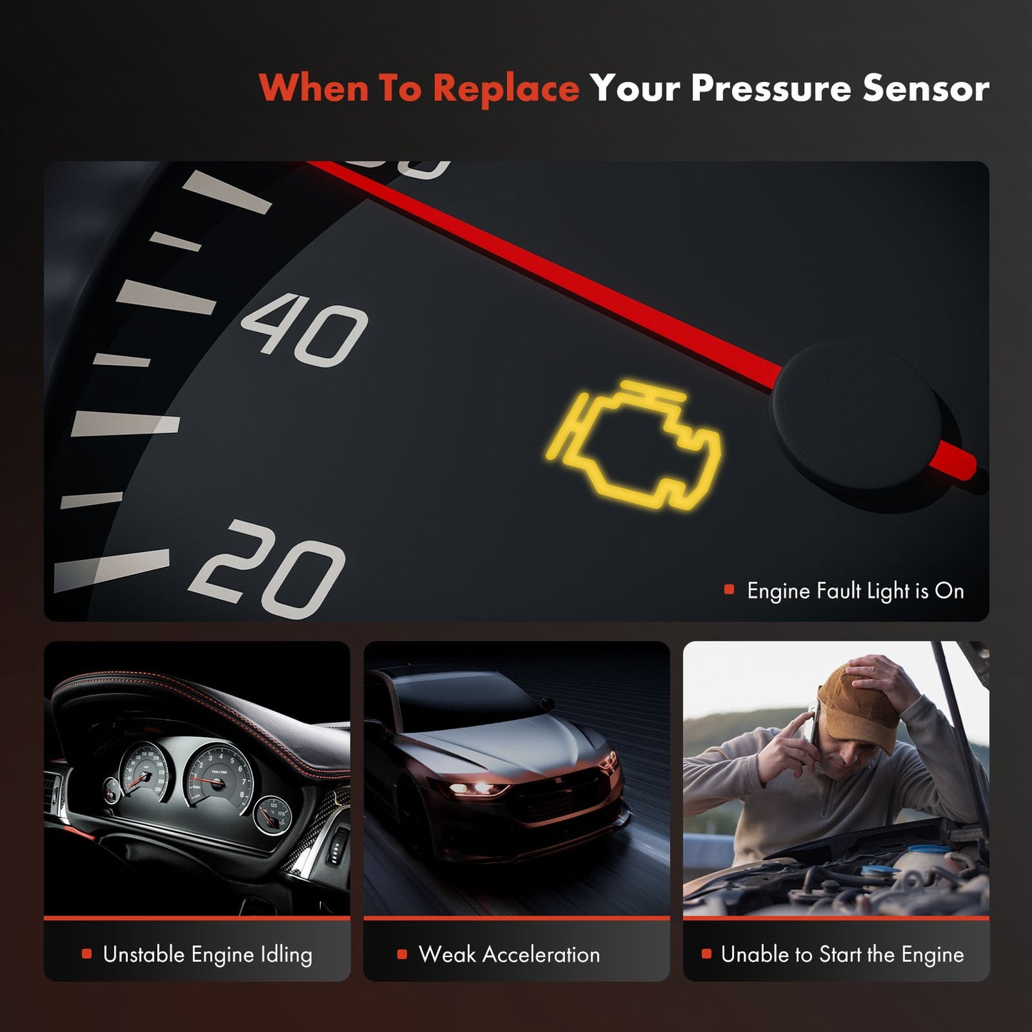 Manifold Pressure (MAP) Sensor for Chevrolet Express 2500 Colorado GMC Canyon