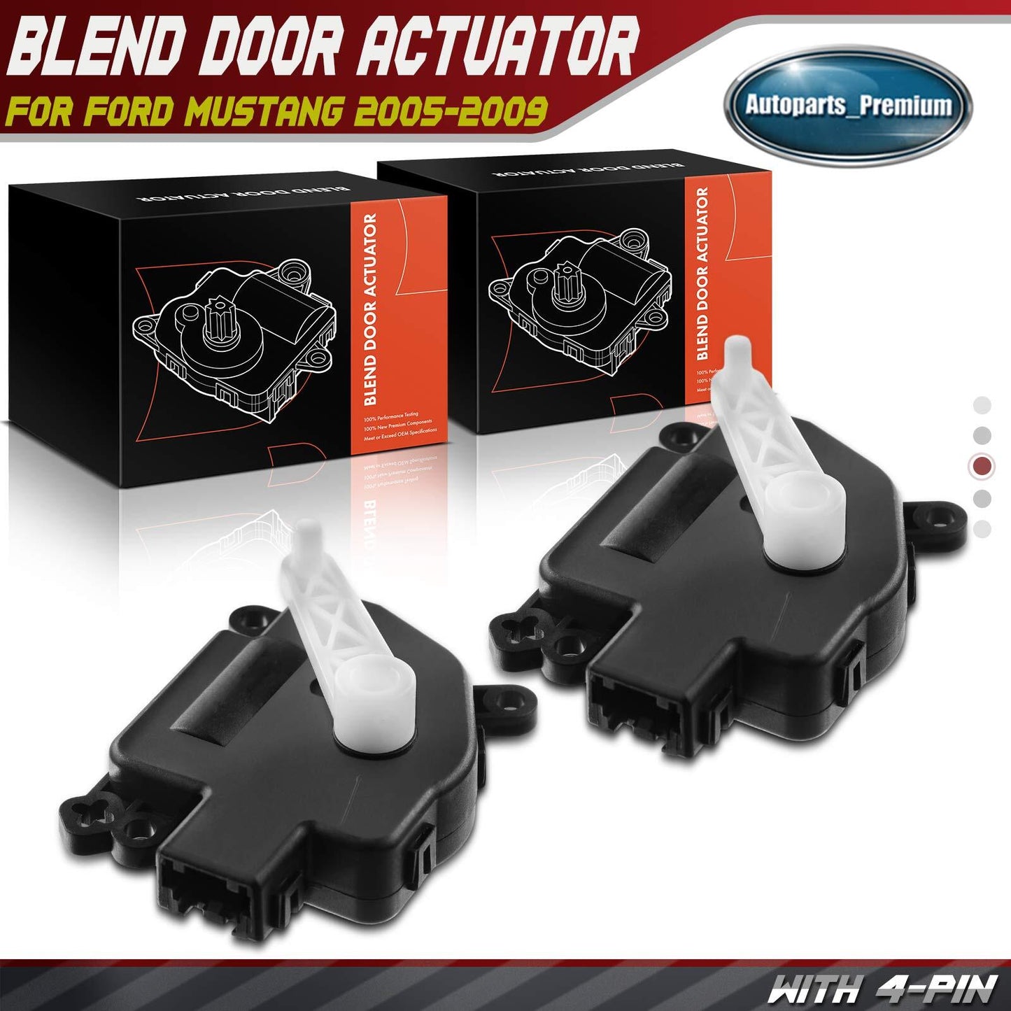 2x HVAC Heater Air Blend Door Actuators for Ford Mustang 2005-2009 6R3Z19E616B