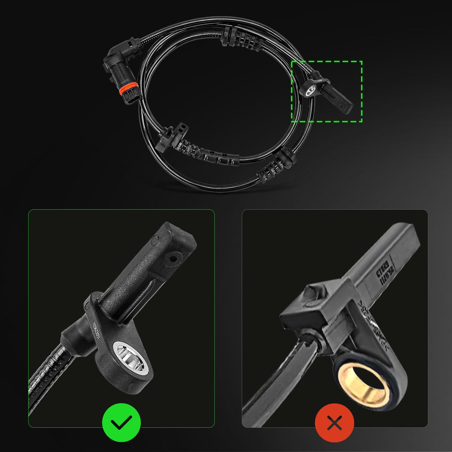2x Front ABS Wheel Speed Sensor for Benz CL550 09-10 S450 08-10 S550 07-13 S350