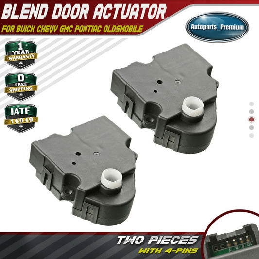 2x HVAC Heater Blend Door Actuators for Chevrolet GMC C/K 1500 2500 3500 95-00