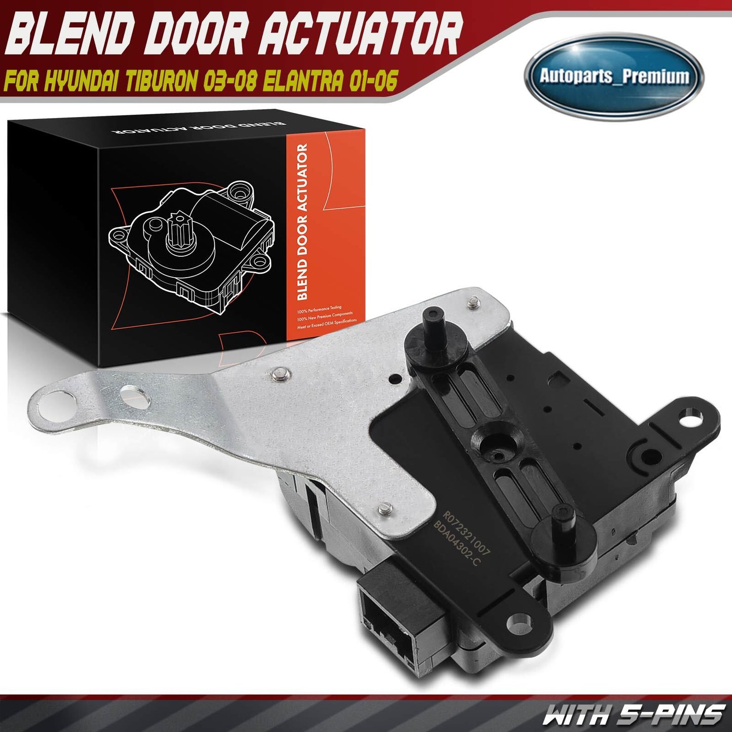 Heater Mode Door Actuator for Hyundai Tiburon 03-08 Elantra 01-06 Main 604-302