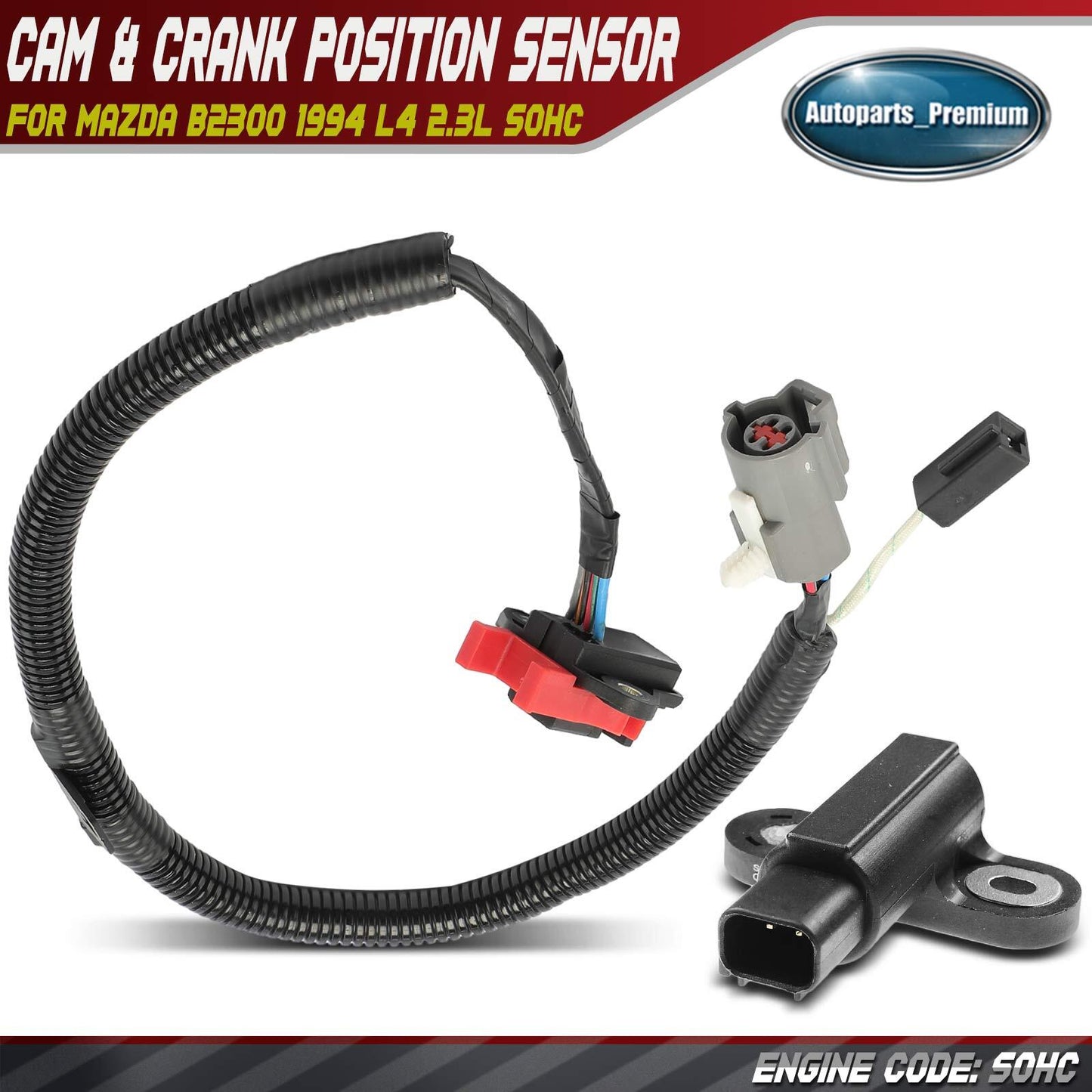 Camshaft & Crankshaft Position Sensor for Mazda B2300 1994 L4 2.3L F57Z6B288A