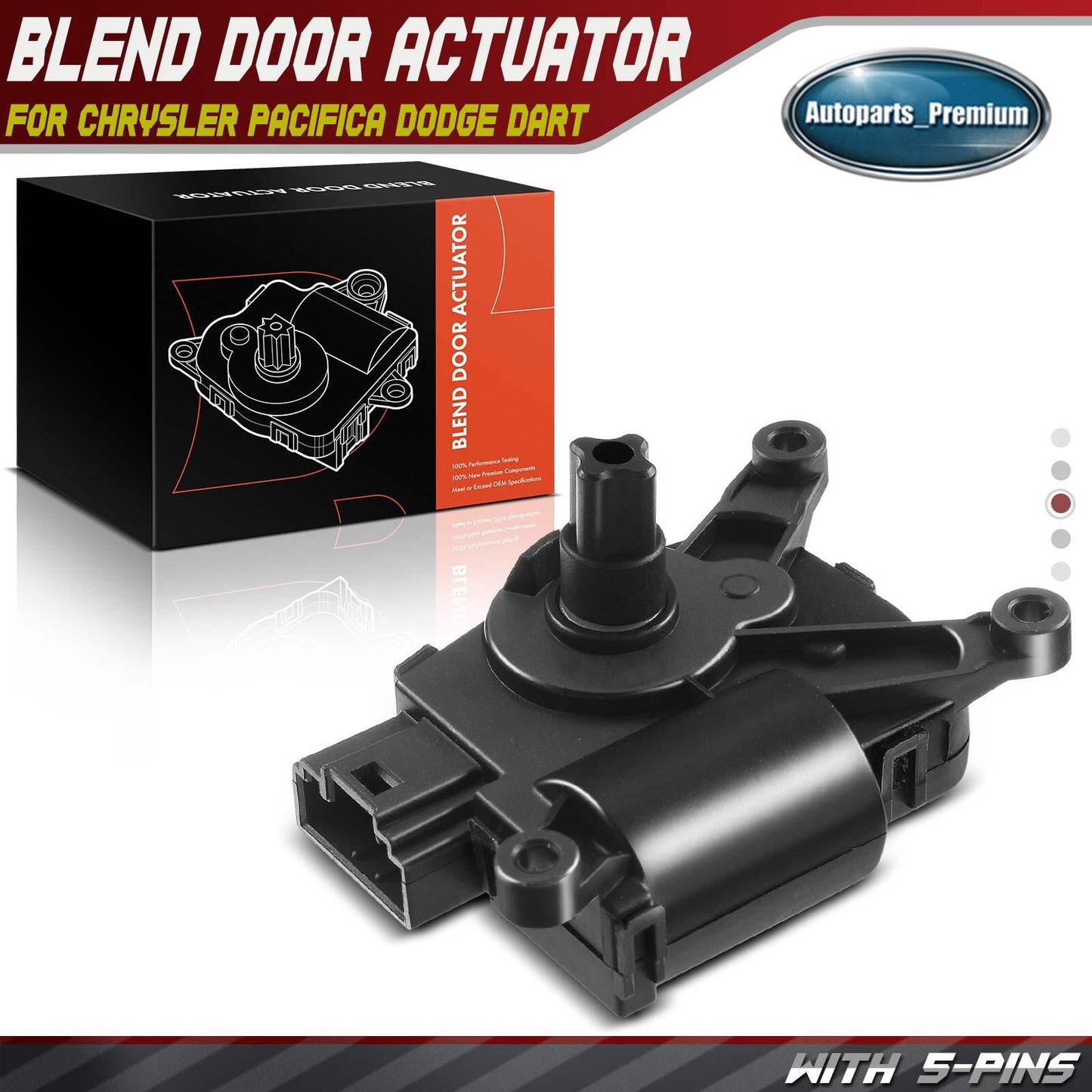 AC Blend Door Actuator for Chrysler Pacifica 17-23 Voyager 20-23 Dodge Dart Main