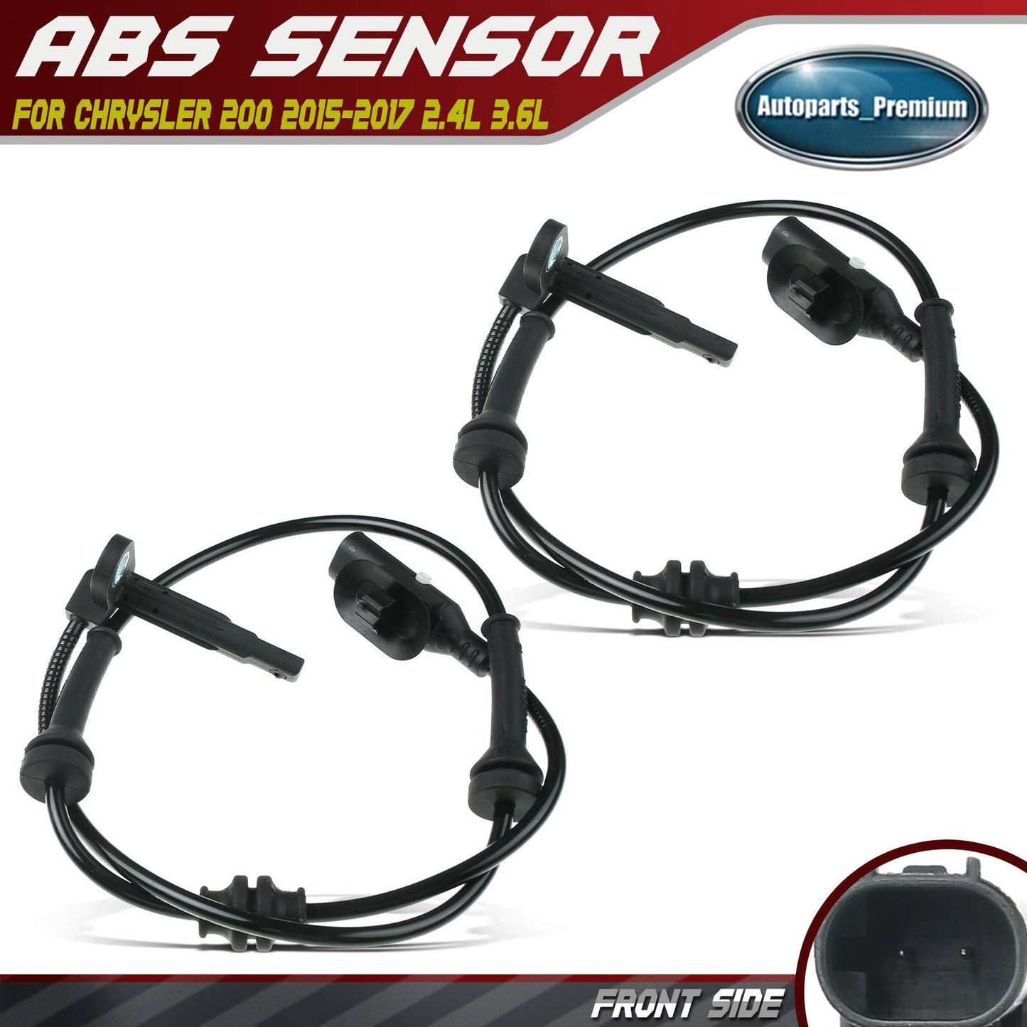 New Front Left & Right ABS Wheel Speed Sensor for Chrysler 200 2015 2016 2017