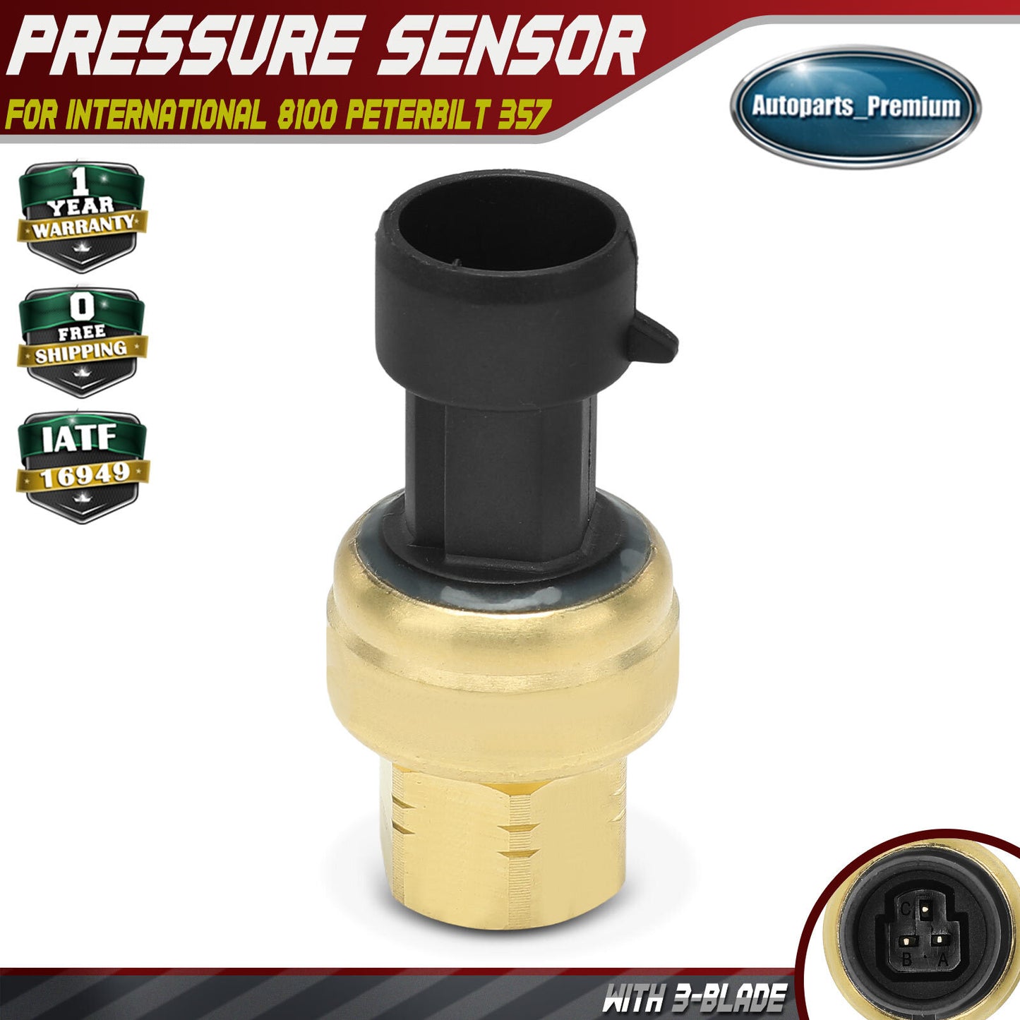 Manifold Pressure (MAP) Sensor for International 8100 Peterbilt 357 Freightliner