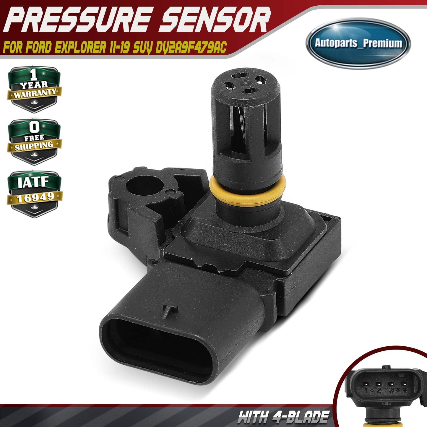 Manifold Pressure (MAP) Sensor for Ford Explorer 11-19 Sport Utility DV2A9F479AC