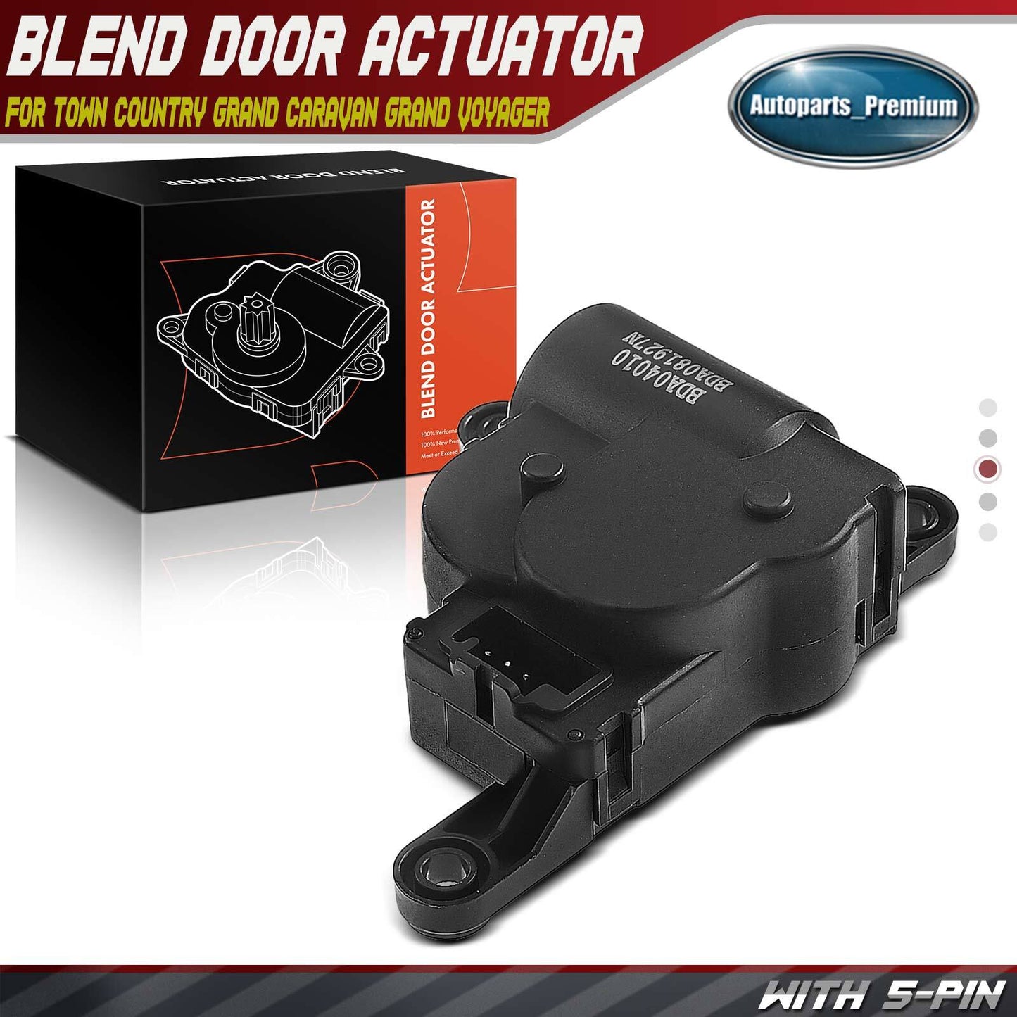 Blend Door Actuator for Chrysler Town Country Grand Caravan Grand Voyager 5 Pins