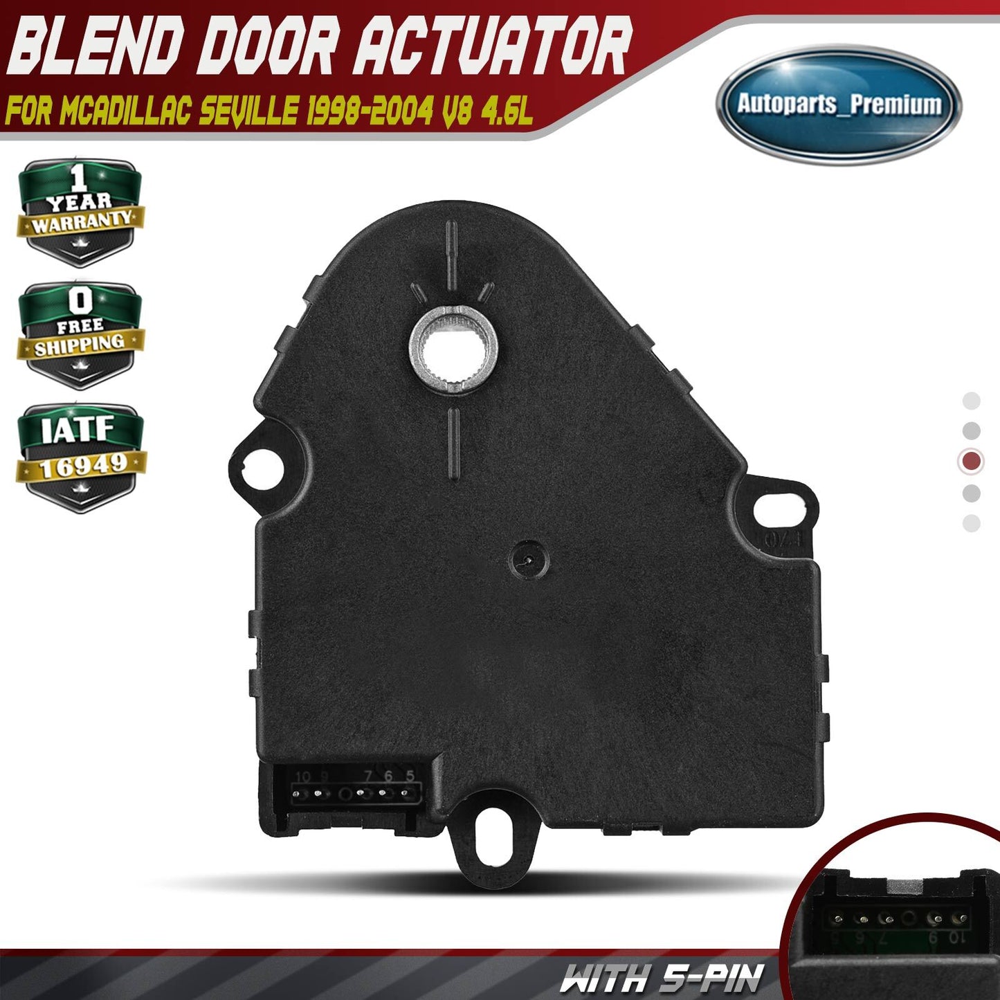 HVAC Heater Blend Air Door Actuator for Cadillac Seville 1998-2004 Mode 52492938