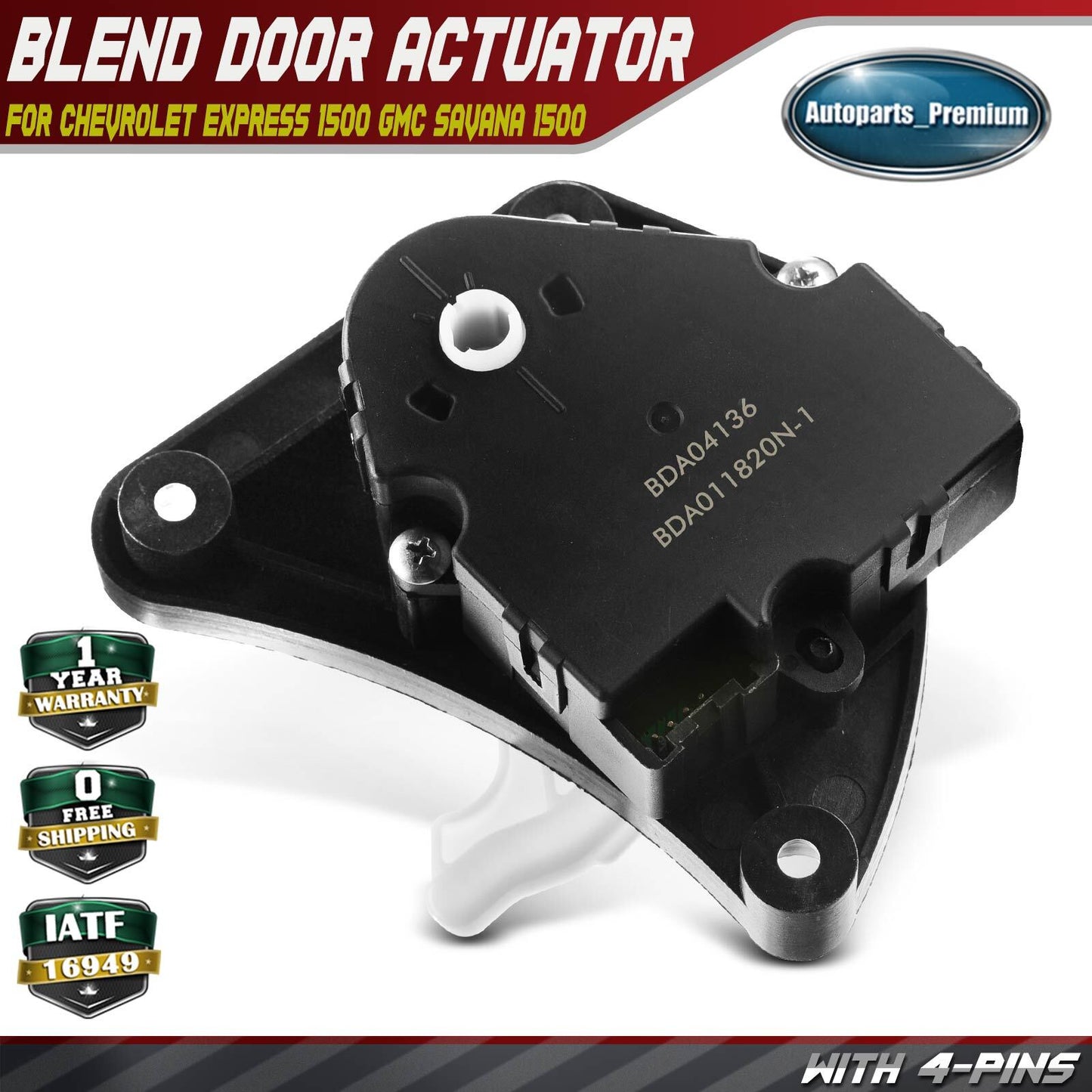HVAC Heater Blend Air Door Actuator for Chevy GMC Express Savana 1500 2500 3500