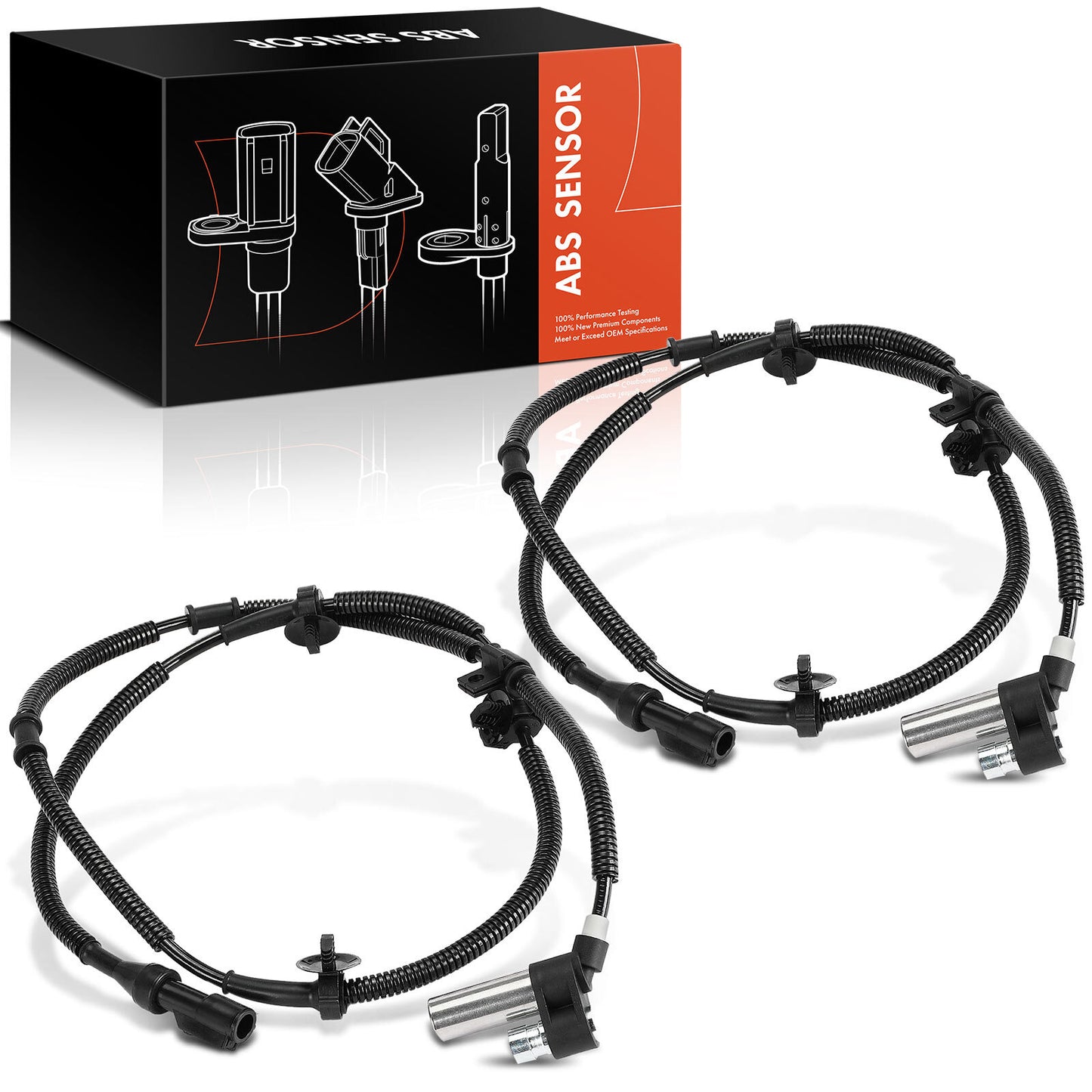 2Pcs Front Side ABS Wheel Speed Sensor for Ford Ranger Mazda B2300 B3000 95-97