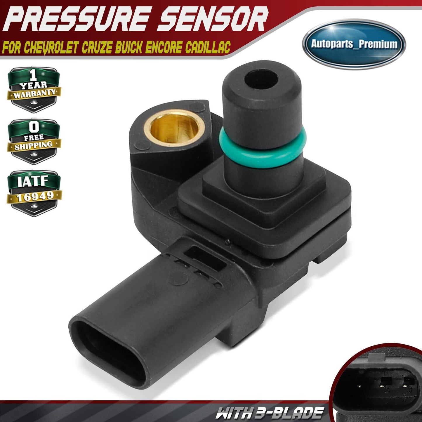 Manifold Pressure (MAP) Sensor for Chevrolet Cruze Buick Encore Cadillac CTS XTS
