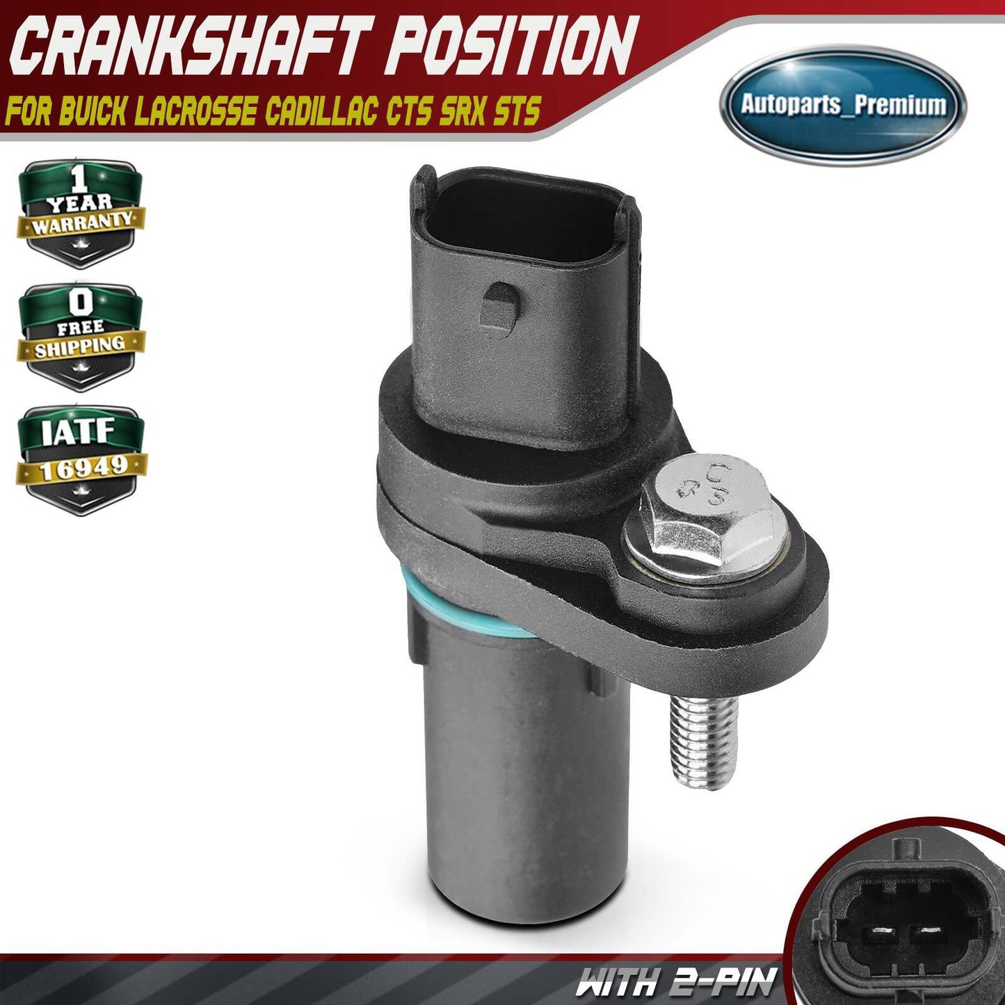 Crankshaft Position Sensor for Buick LaCrosse Rendezvous Cadillac CTS SRX STS