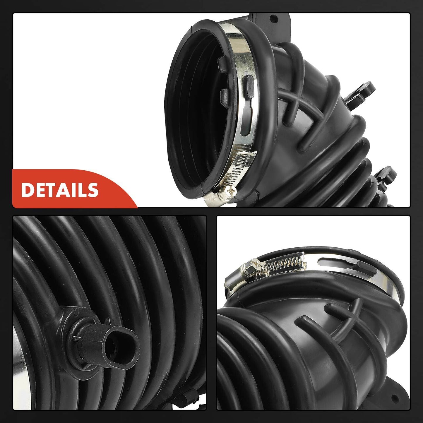Air Clean Intake Tube Hose with Hose Clamps for Chevrolet Blazer GMC Oldsmobile