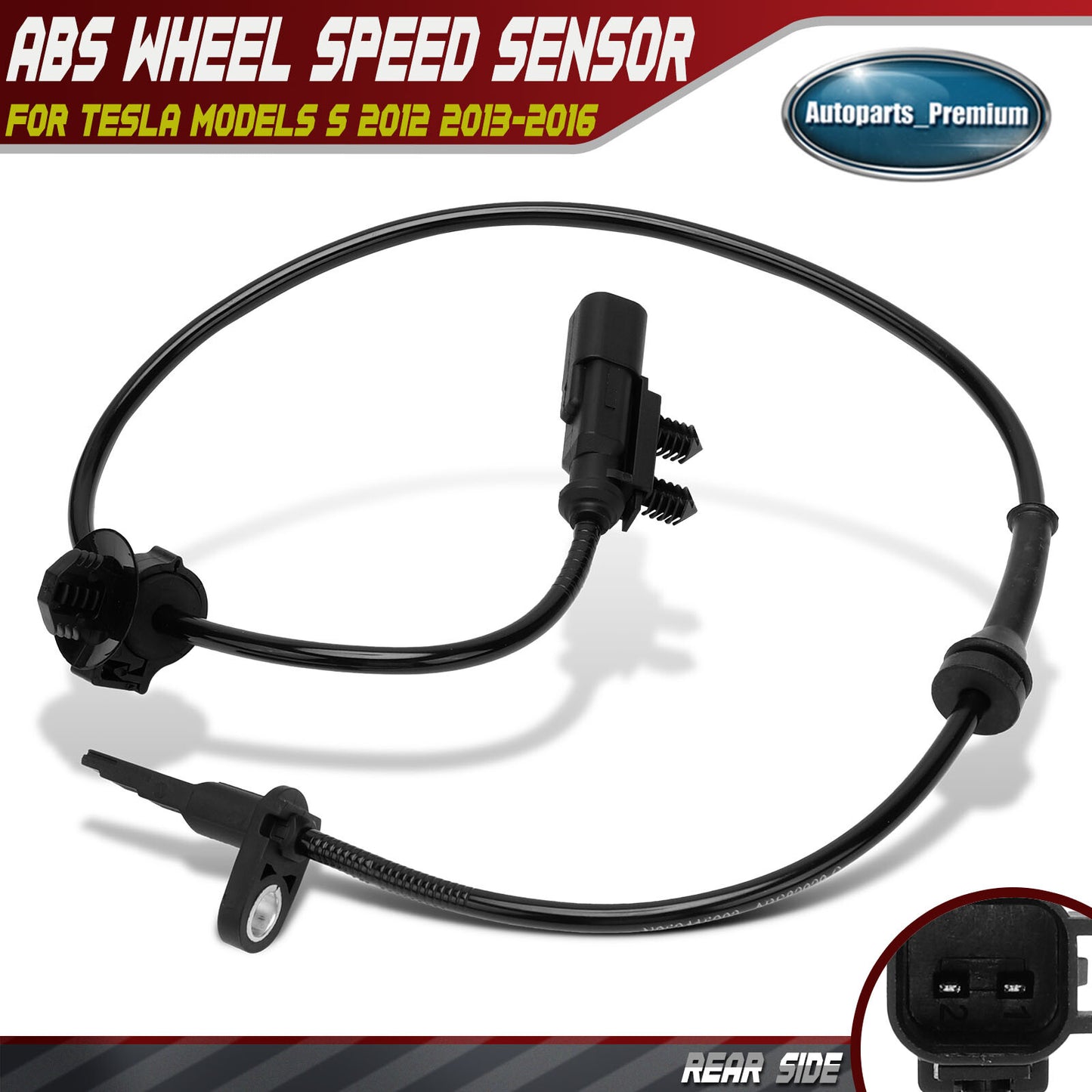 Rear Left or Right Side ABS Wheel Speed Sensor for Tesla Models S 2012 2013-2016