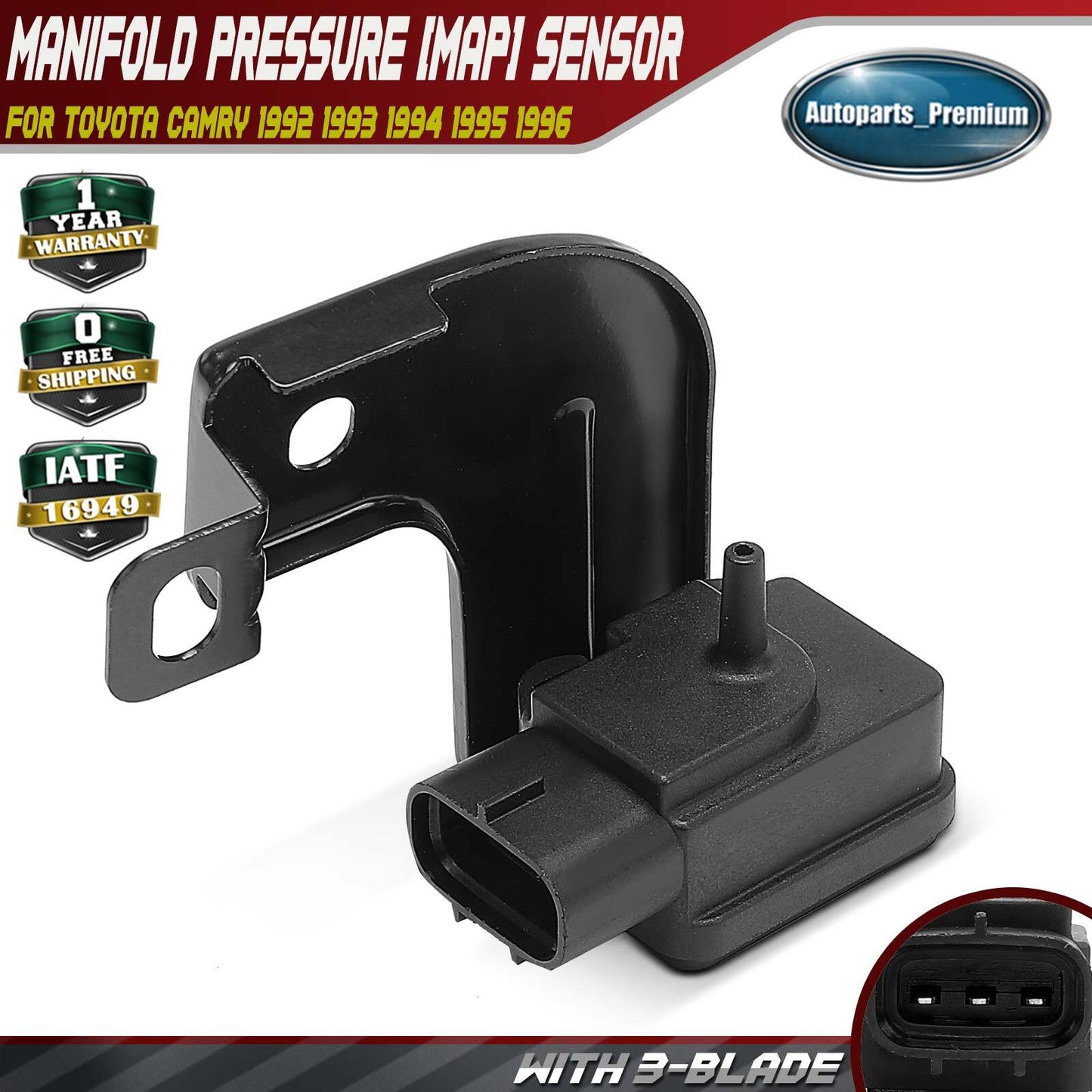 Manifold Pressure (MAP) Sensor for Toyota Camry 1992 1993 1994 1995 1996 L4 2.2L