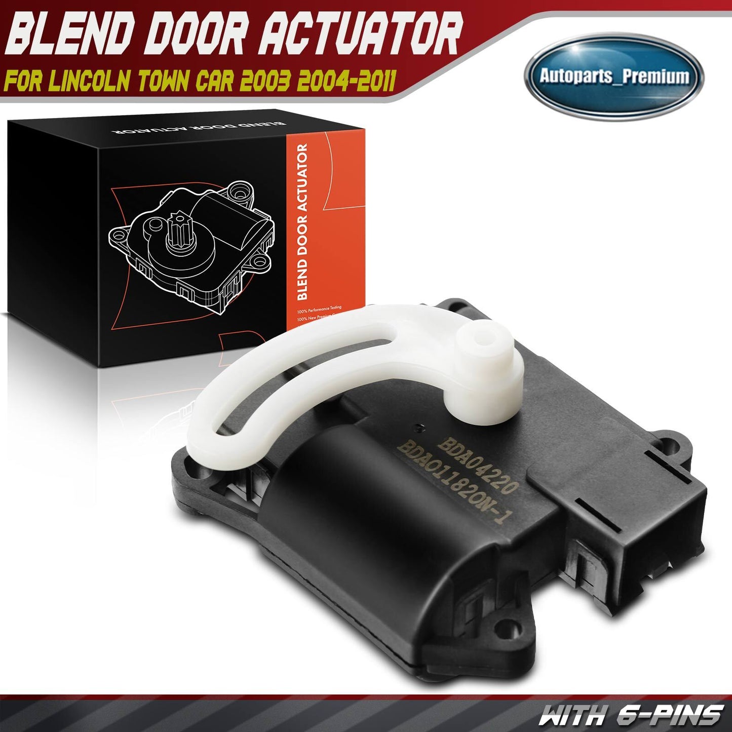 HVAC Heater A/C Blend Door Actuator for Lincoln Town Car 2003-2011 9W1Z19E616C