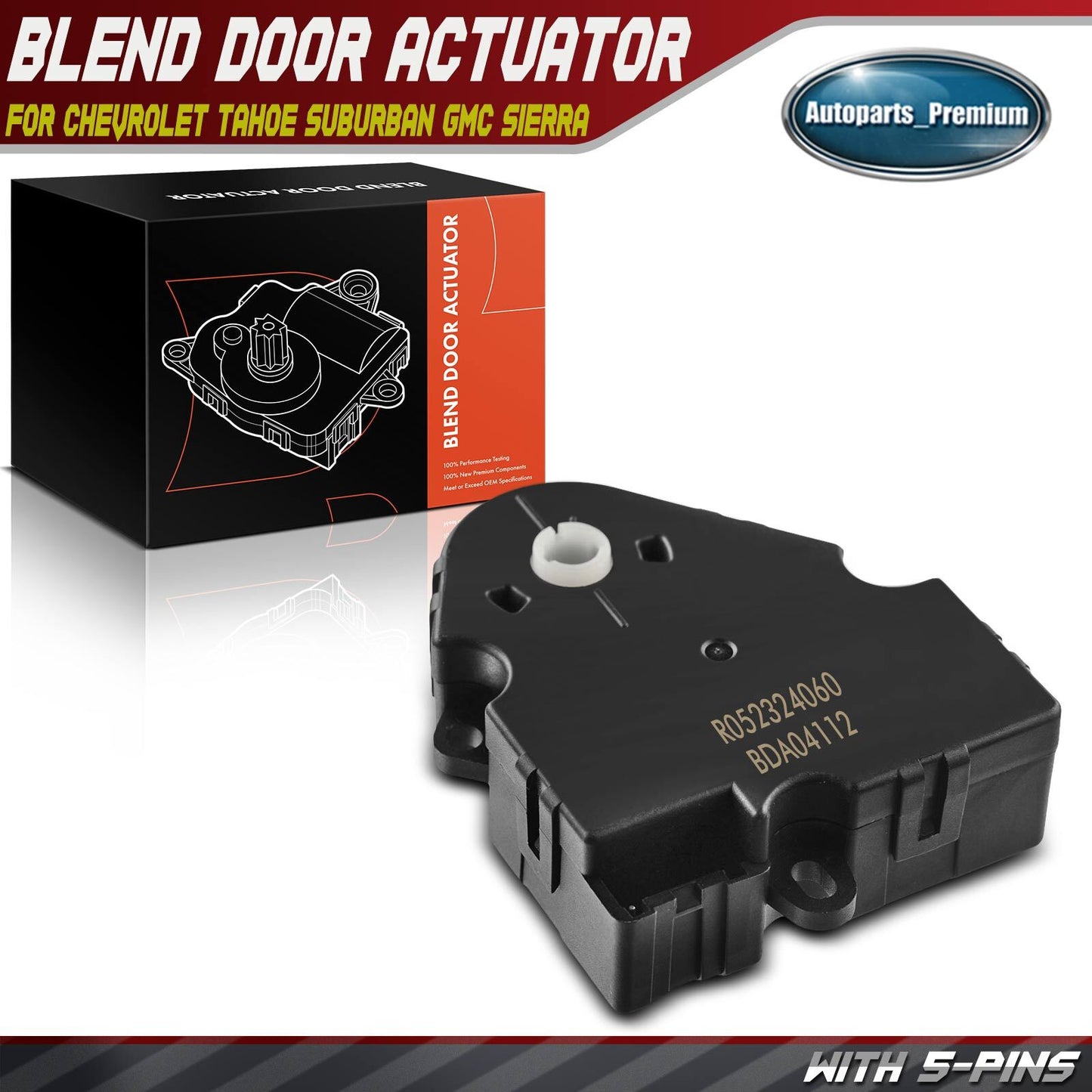 HVAC Blend Air Door Actuator for Cadillac Chevrolet Silverado Sierra GMC Hummer