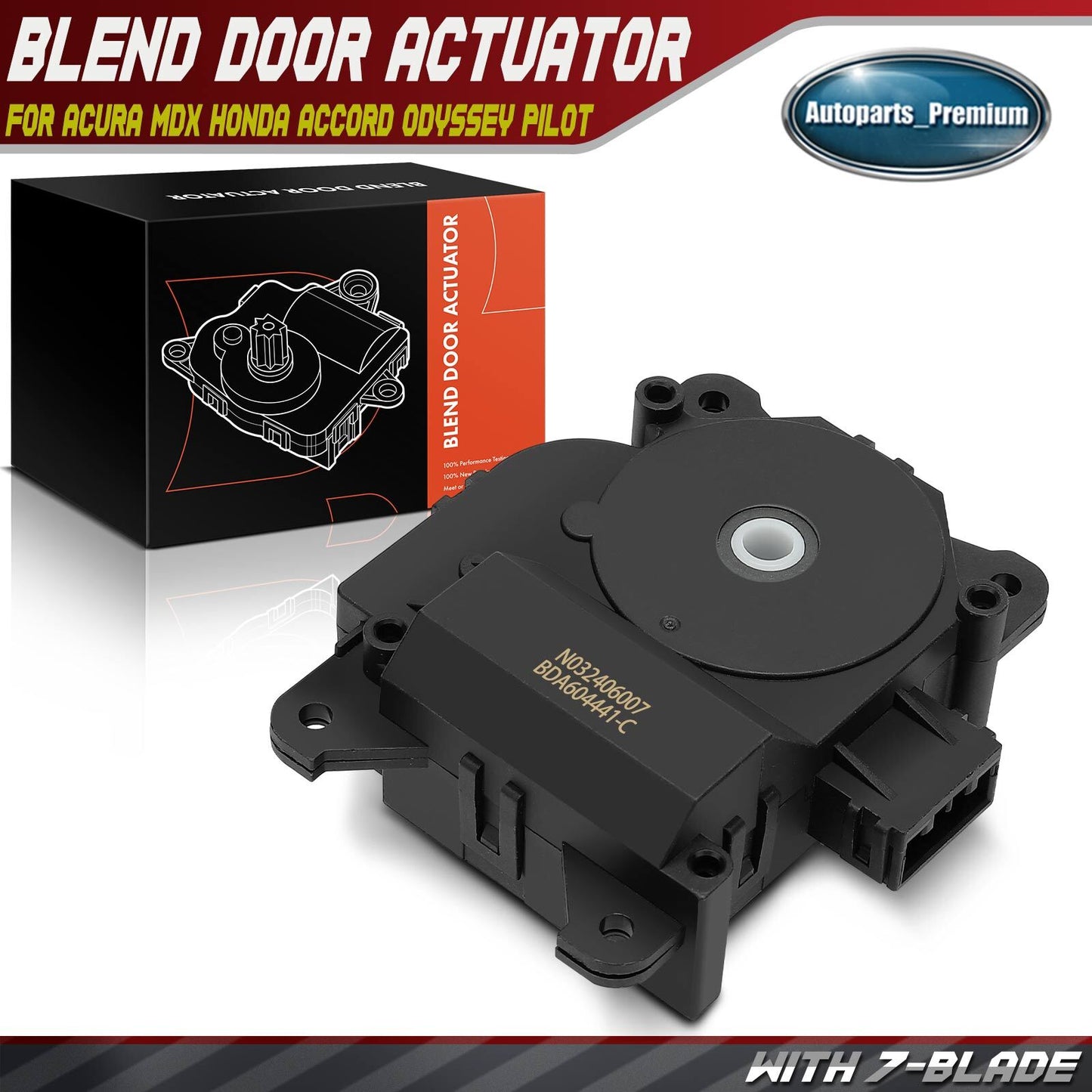 Main HVAC Recirculation Door Actuator for Acura MDX Honda Accord Odyssey Pilot