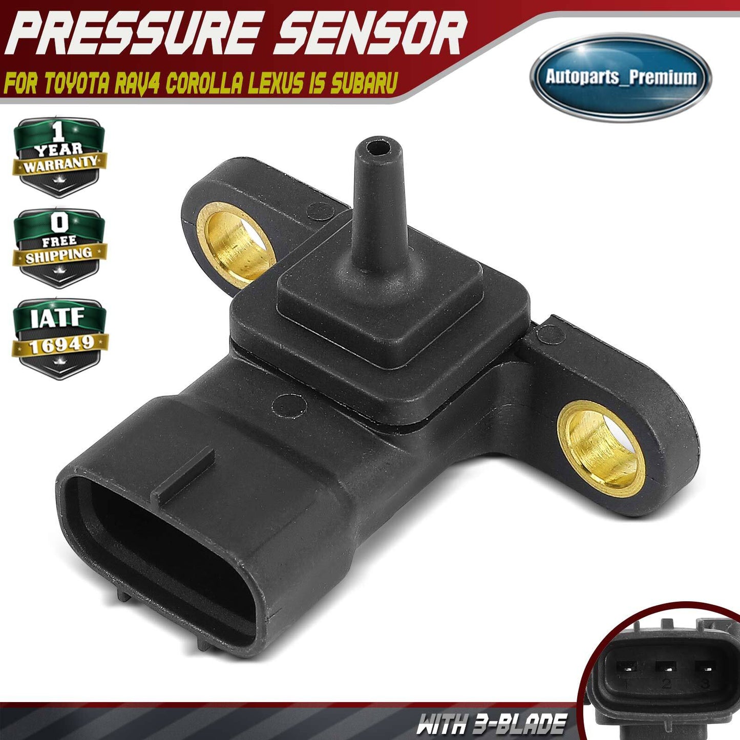 Manifold Pressure (MAP) Sensor for Toyota RAV4 Corolla Lexus IS Subaru Trezia