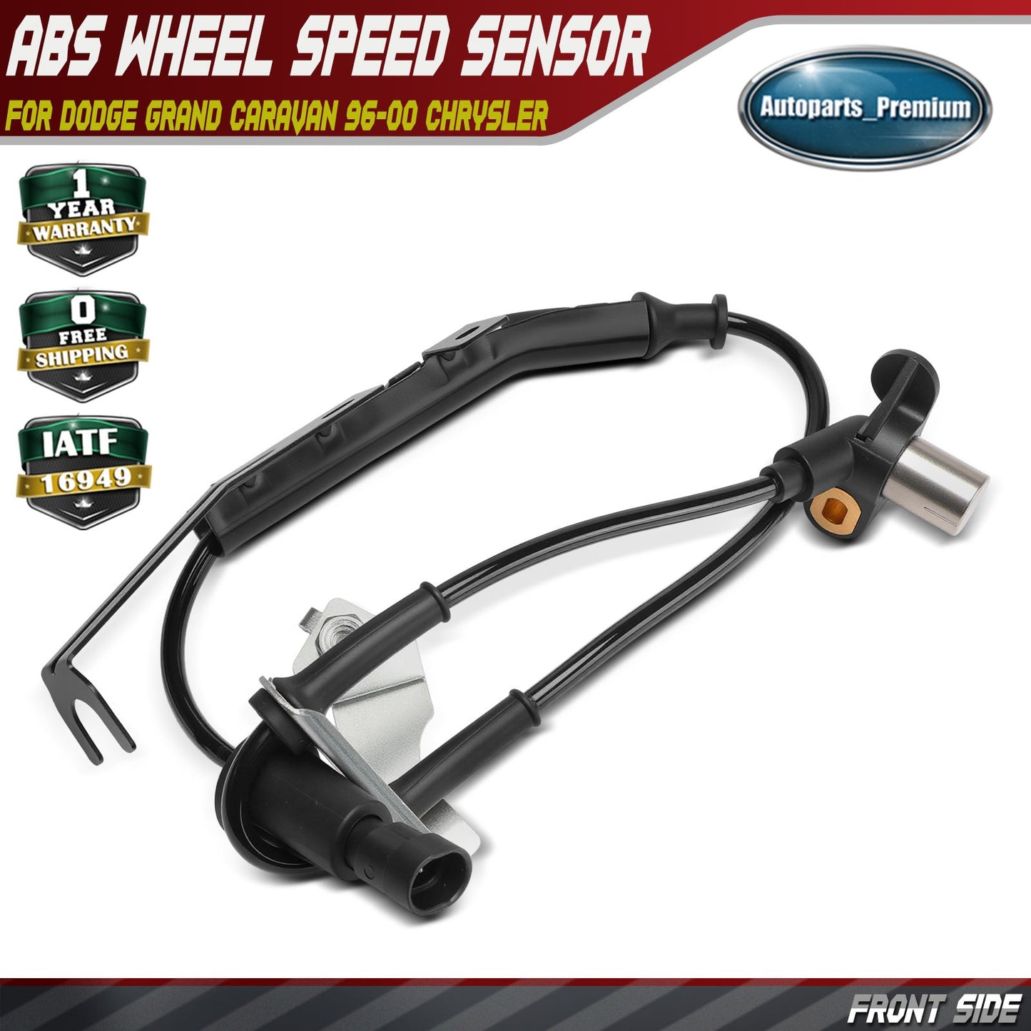 Front Left or Right Side ABS Wheel Speed Sensor for Dodge Grand Caravan 96-00