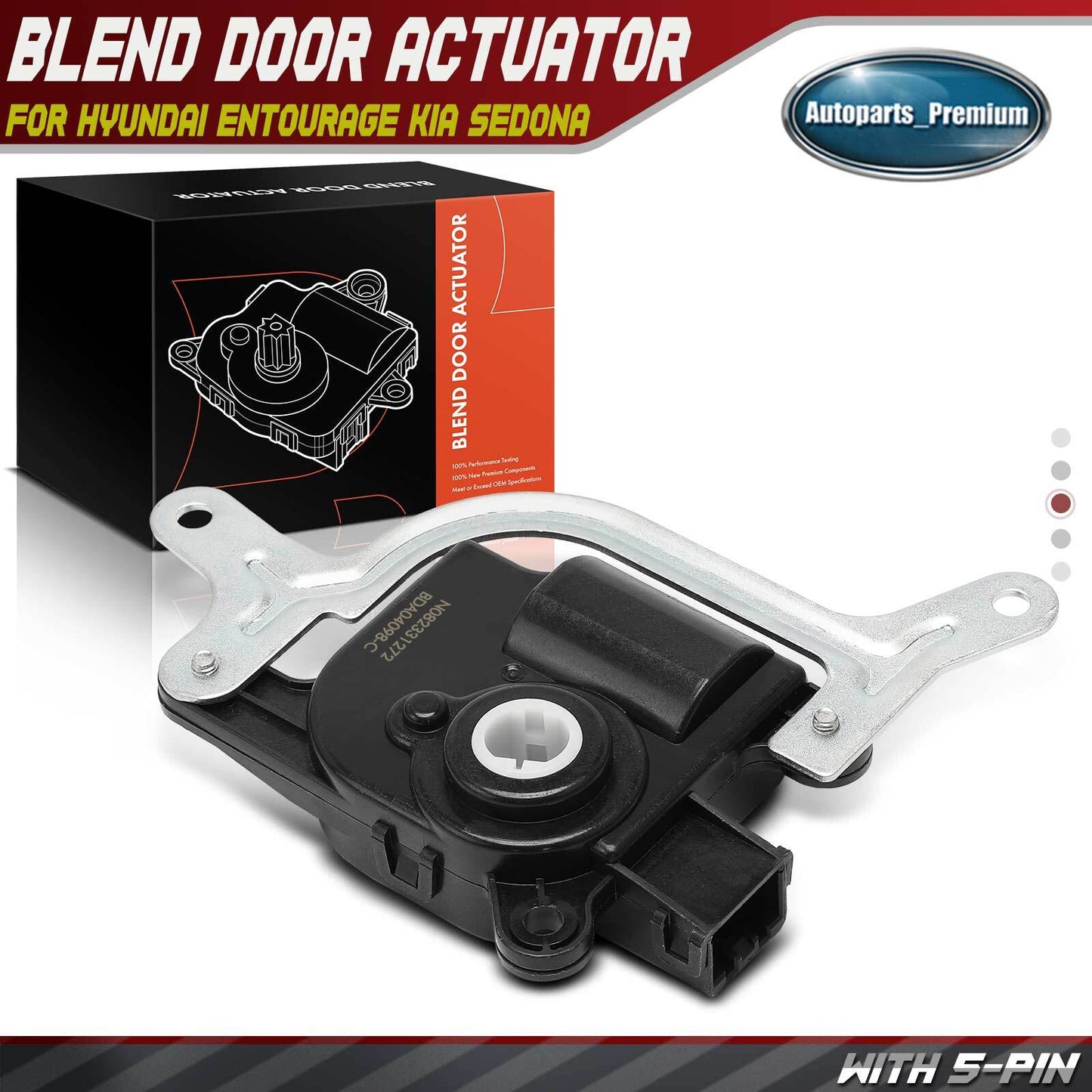 Left Main Mode HVAC Heater Blend Door Actuator for Hyundai Entourage Kia Sedona