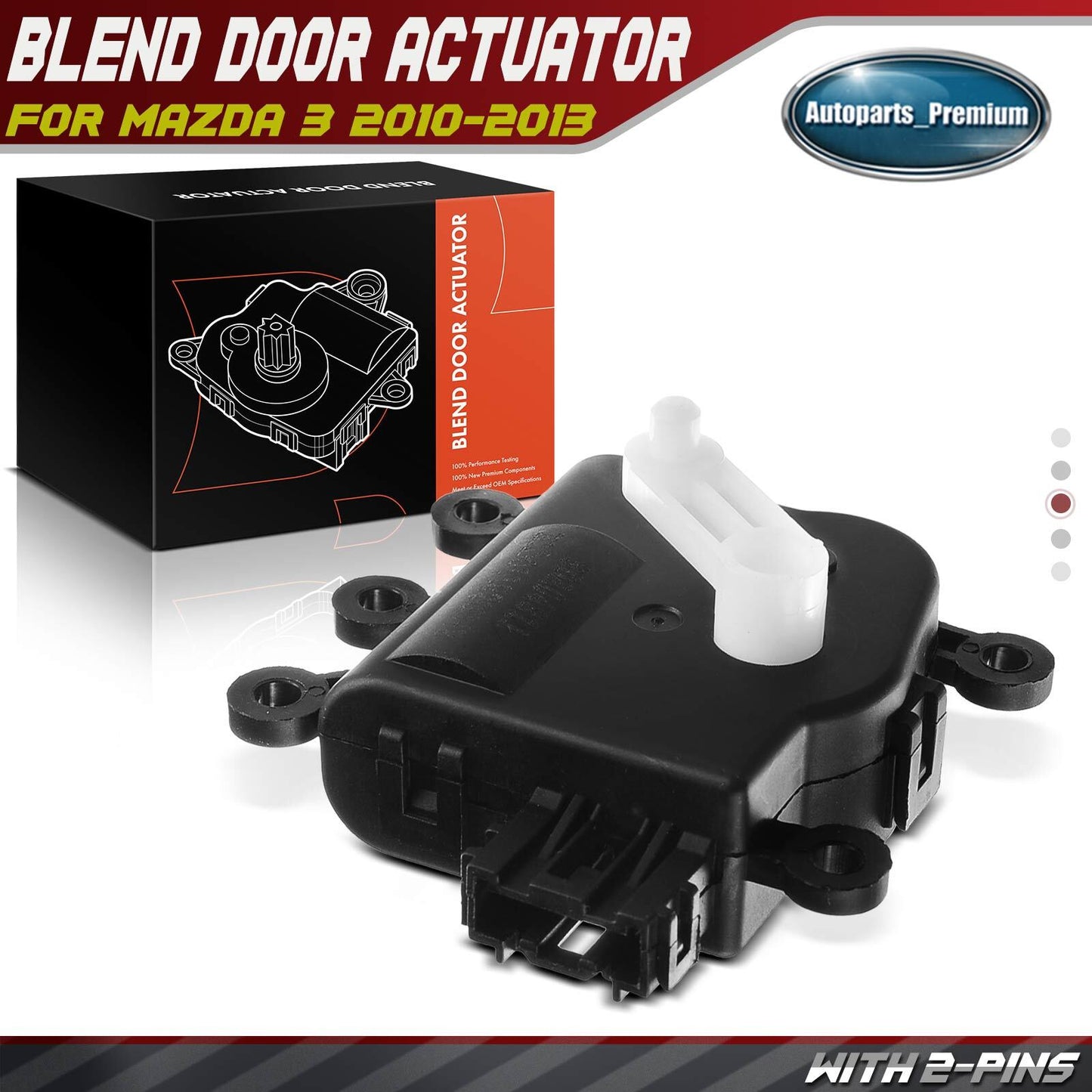 HVAC Heater Blend Air Door Actuator for Mazda 3 2010-2013 Main 604-811 BBY461B60