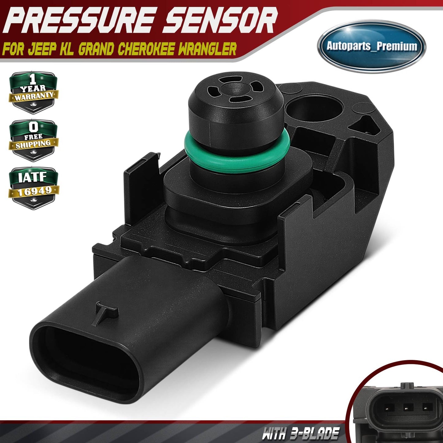 Manifold Pressure MAP Sensor for Jeep KL Grand Cherokee Wrangler Compass Dodge