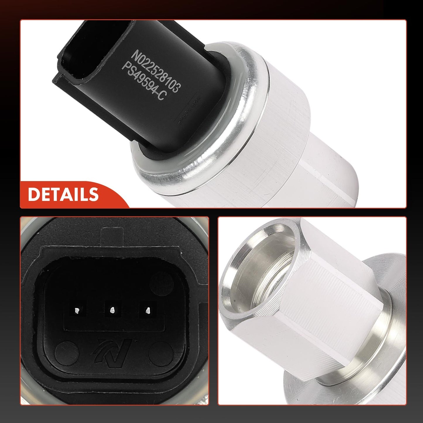 A/C Pressure Sensor Switch for Ford F-150 2011-2017 Explorer Escape Fusion Focus