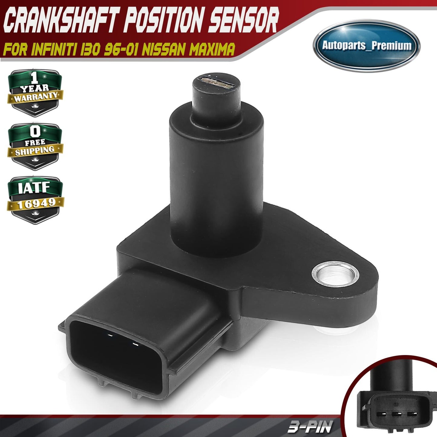 Crankshaft Position Sensor for Infiniti I30 96-01 Nissan Maxima 95-01 3.0L Sedan