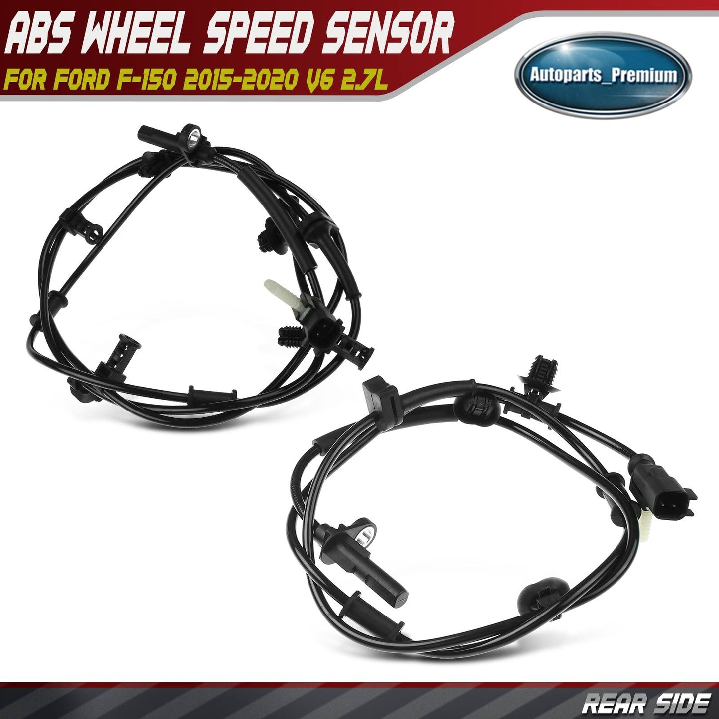 2Pcs Rear Left & Right Side ABS Wheel Speed Sensor for Ford F-150 2015-2017 2020