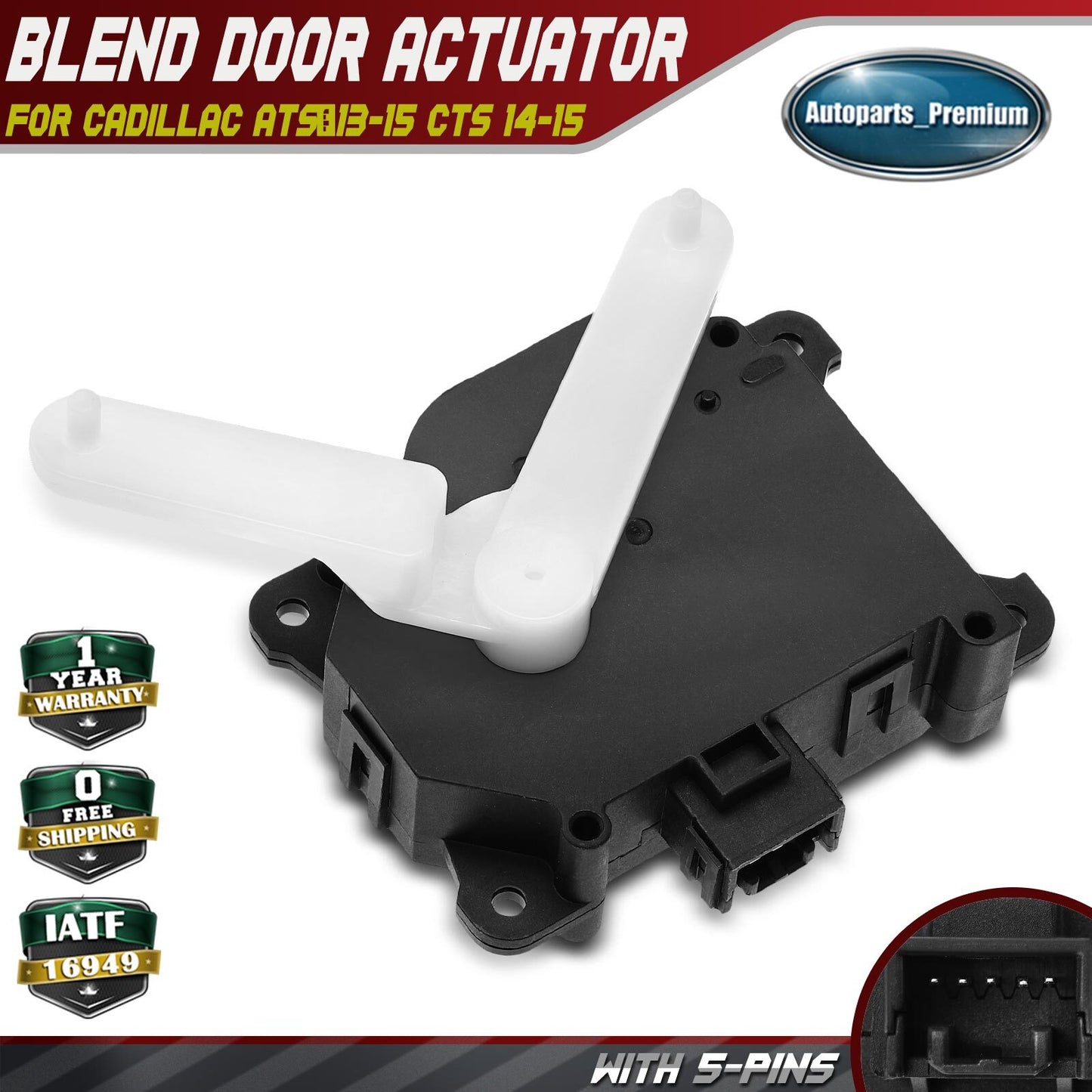Heater Blend Air Door Actuator for Cadillac ATS 2013-2015 CTS 2014 2015 22799392