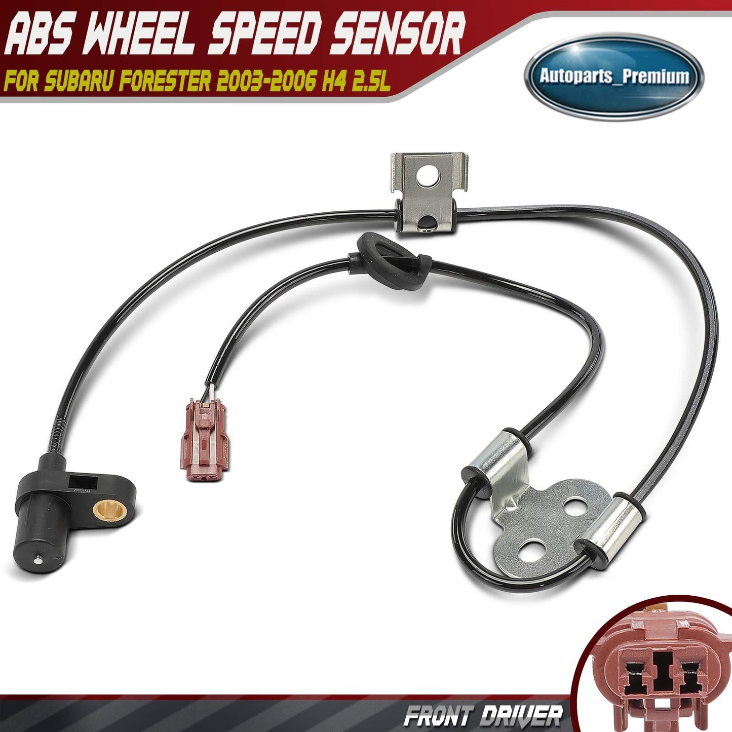 Front Driver Side ABS Wheel Speed Sensor for Subaru Forester 2003-2006 H4 2.5L