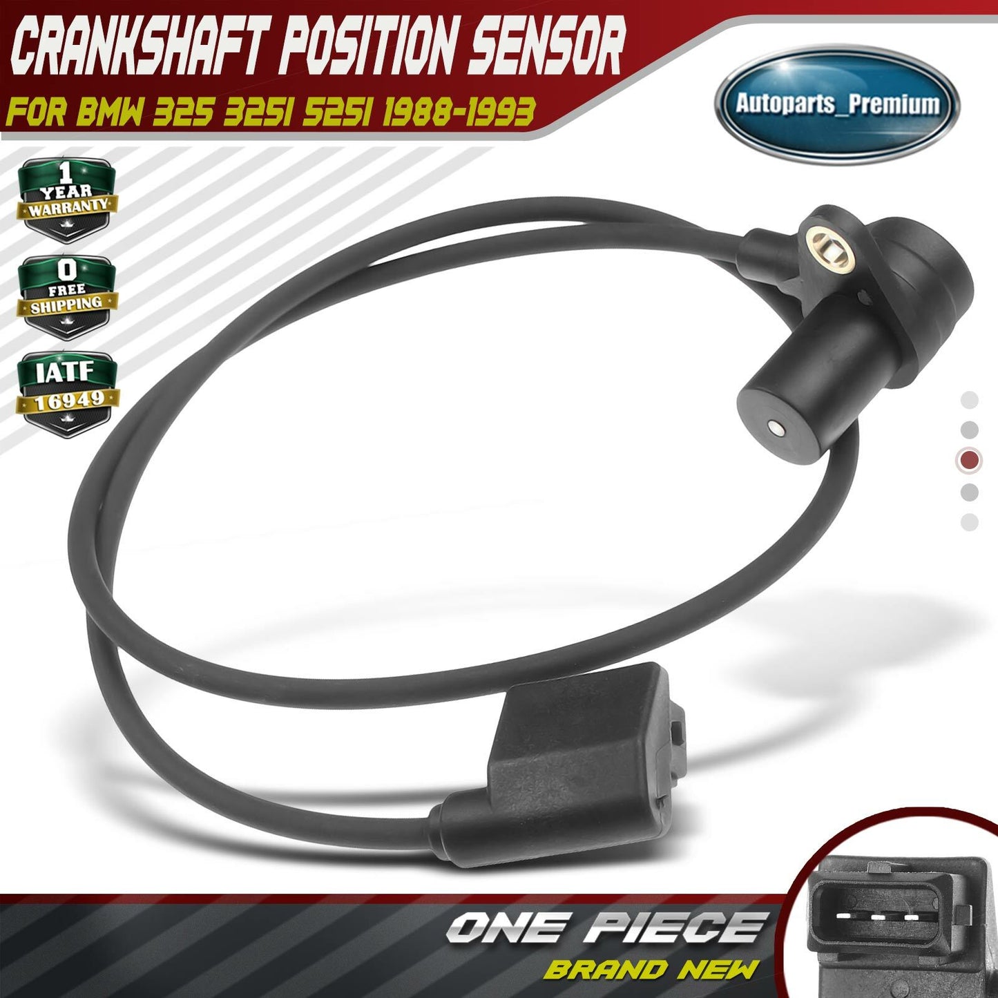 New Engine Crankshaft Position Sensor for BMW 325i 325is 325iX 525i 12141720852