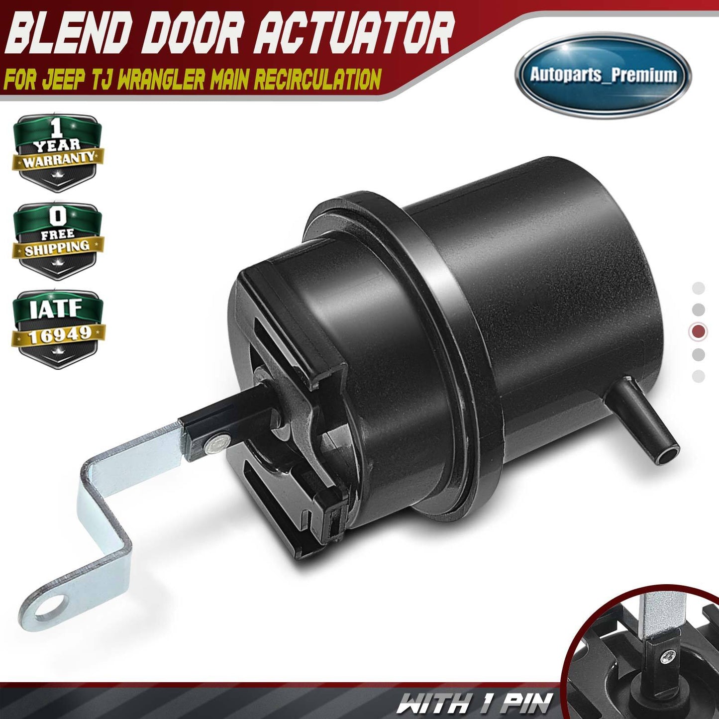HVAC Heater Blend Door Actuator Recirculation for Jeep TJ Wrangler Main 604-933