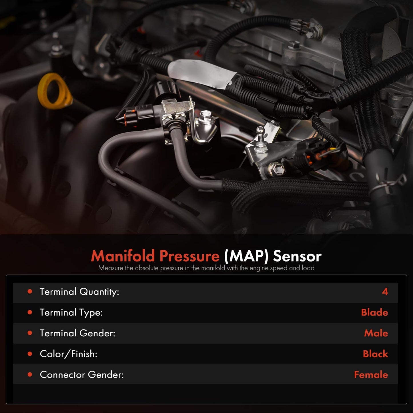 Manifold Pressure (MAP) Sensor for Ford Explorer 11-19 Sport Utility DV2A9F479AC