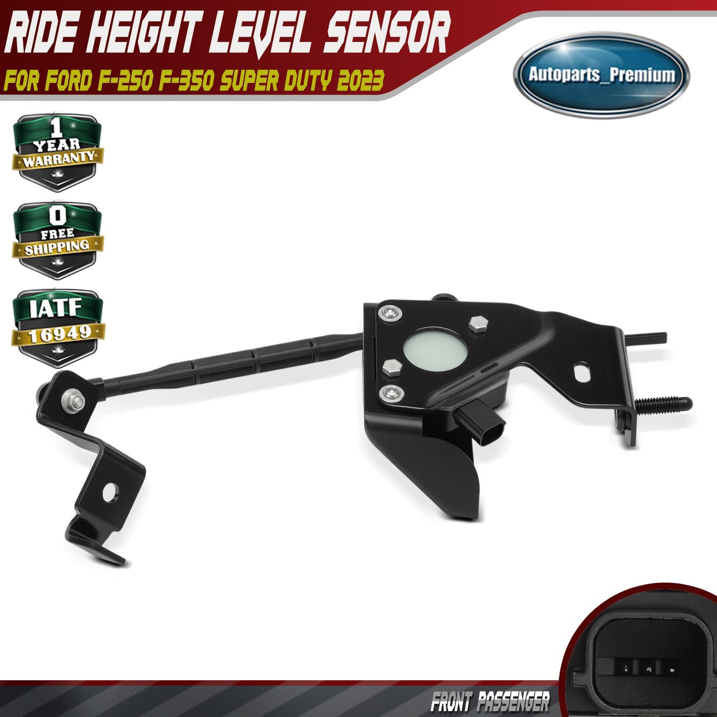 Front Passenger Ride Height Level Sensor for Ford F-250 F-350 Super Duty 2023