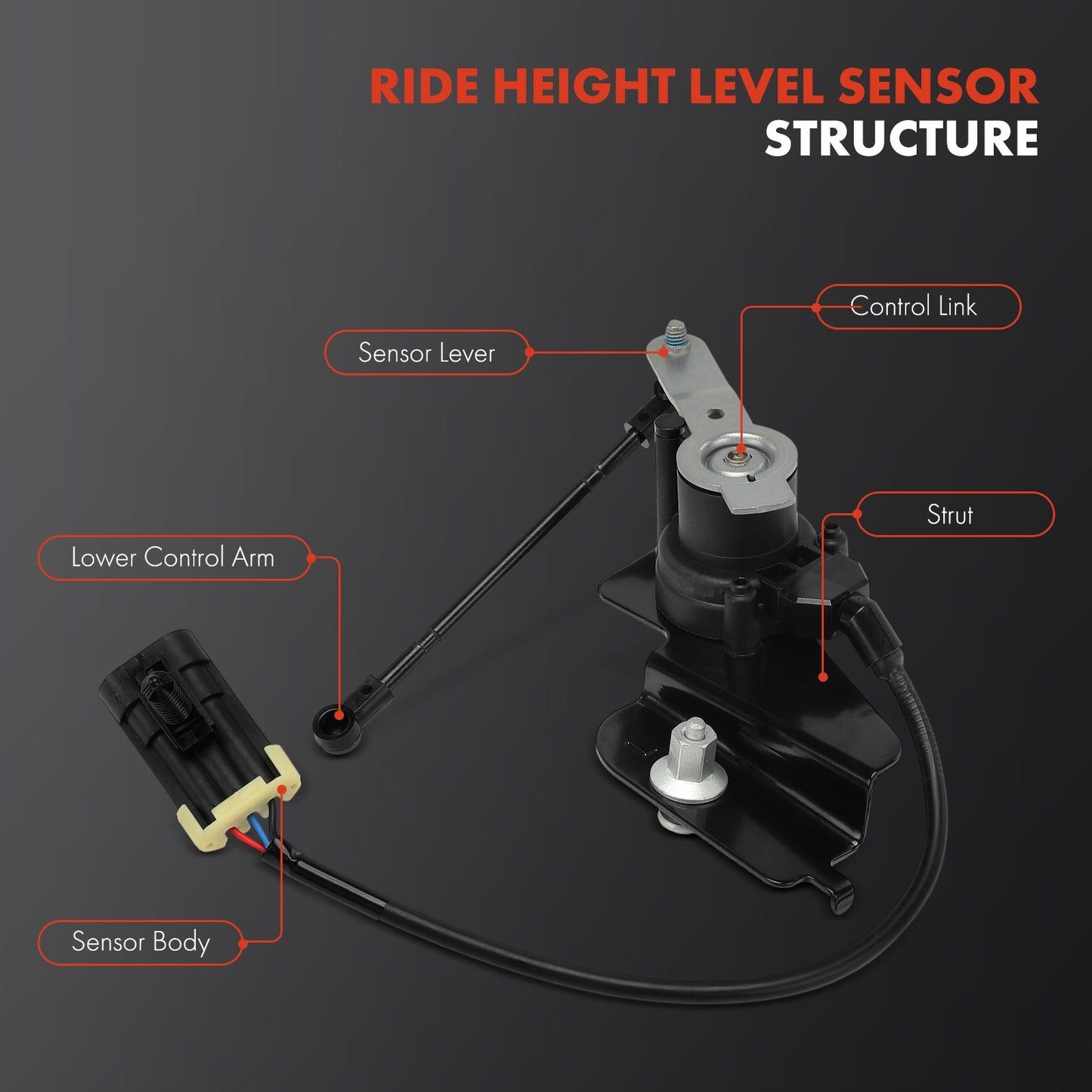 Rear Ride Height Level Sensor for Buick LeSabre Cadillac DeVille Olds Pontiac