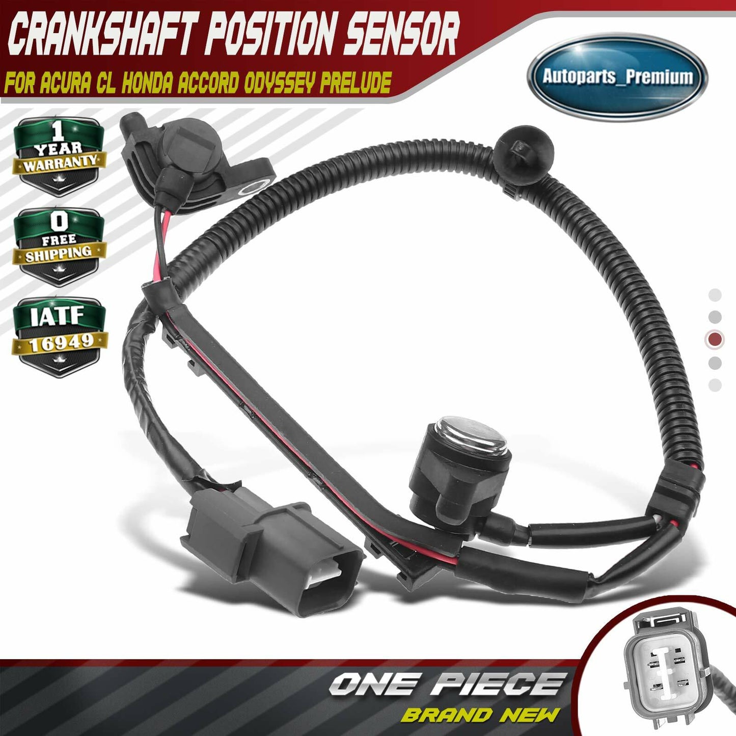 Crankshaft Position Sensor for Honda Accord Odyssey Prelude Acura CL Isuzu Oasis