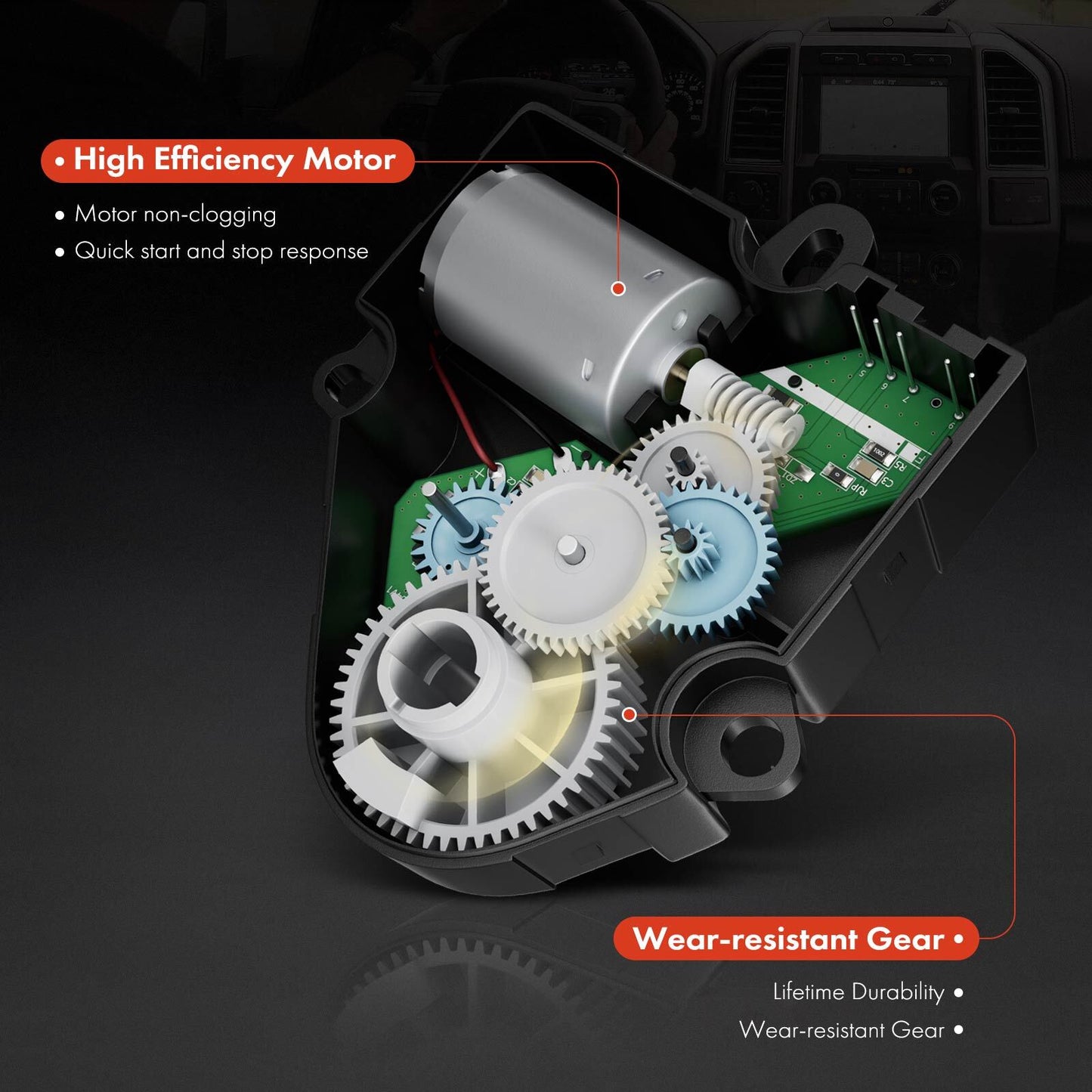 Main Blend Door Actuator for Chevy Silverado 1500 2500 GMC Sierra Cadillac Mode