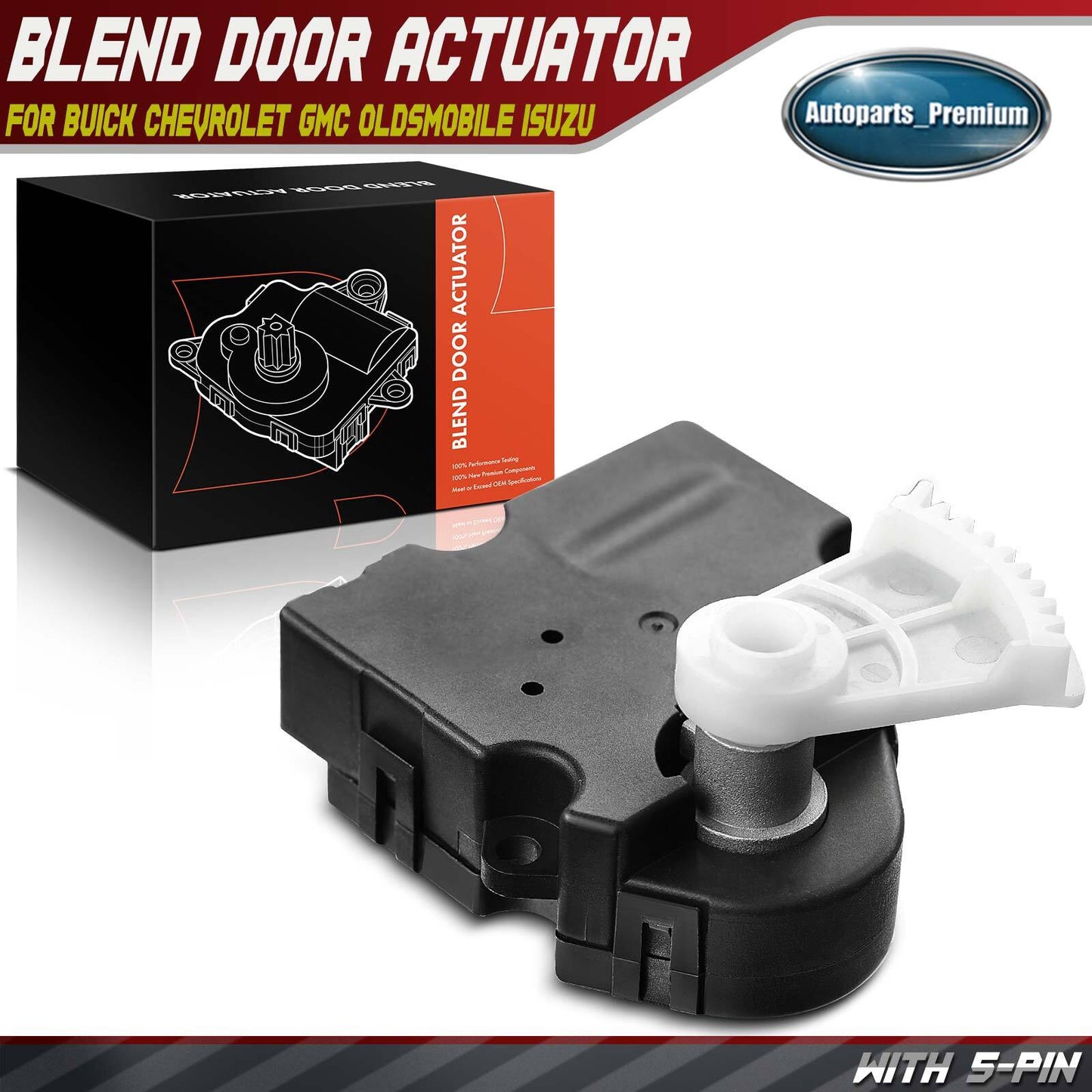 Heater Blend Door Actuator for Chevy Buick GMC Isuzu Oldsmobile Saab 604-110