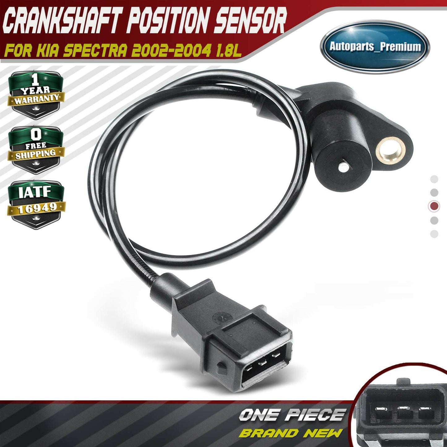 Engine Crankshaft Position Sensor for Kia Spectra 2002 2003 2004 L4 1.8L DOHC