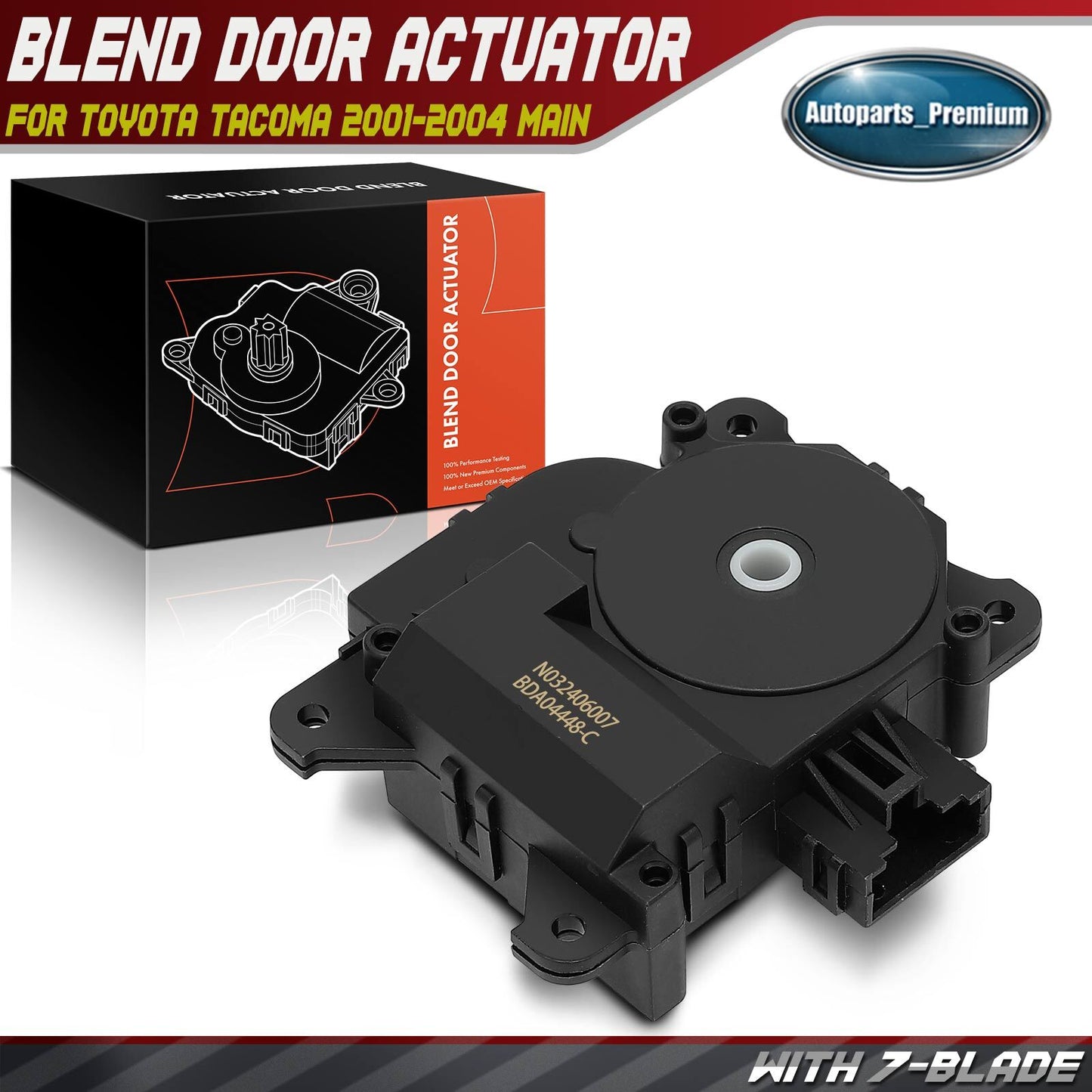Main HVAC Blend Door Actuator for Toyota Tacoma 2001-2004 Recirculation 7 Blades