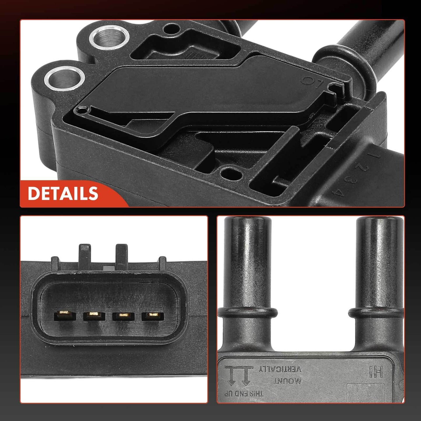 DFN Differential Pressure Sensor w/ 4-Blade for Cummins ISX/QSX Engines 5492073