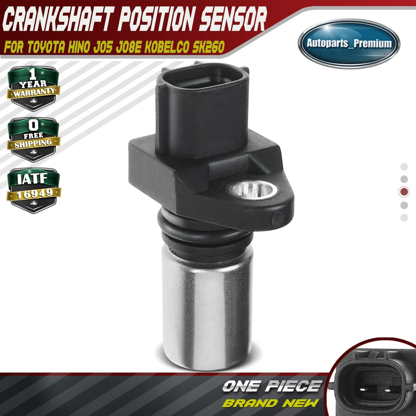 New Crankshaft Position Sensor for Toyota J05 J08E Kobelco SK260 SK350 296000570