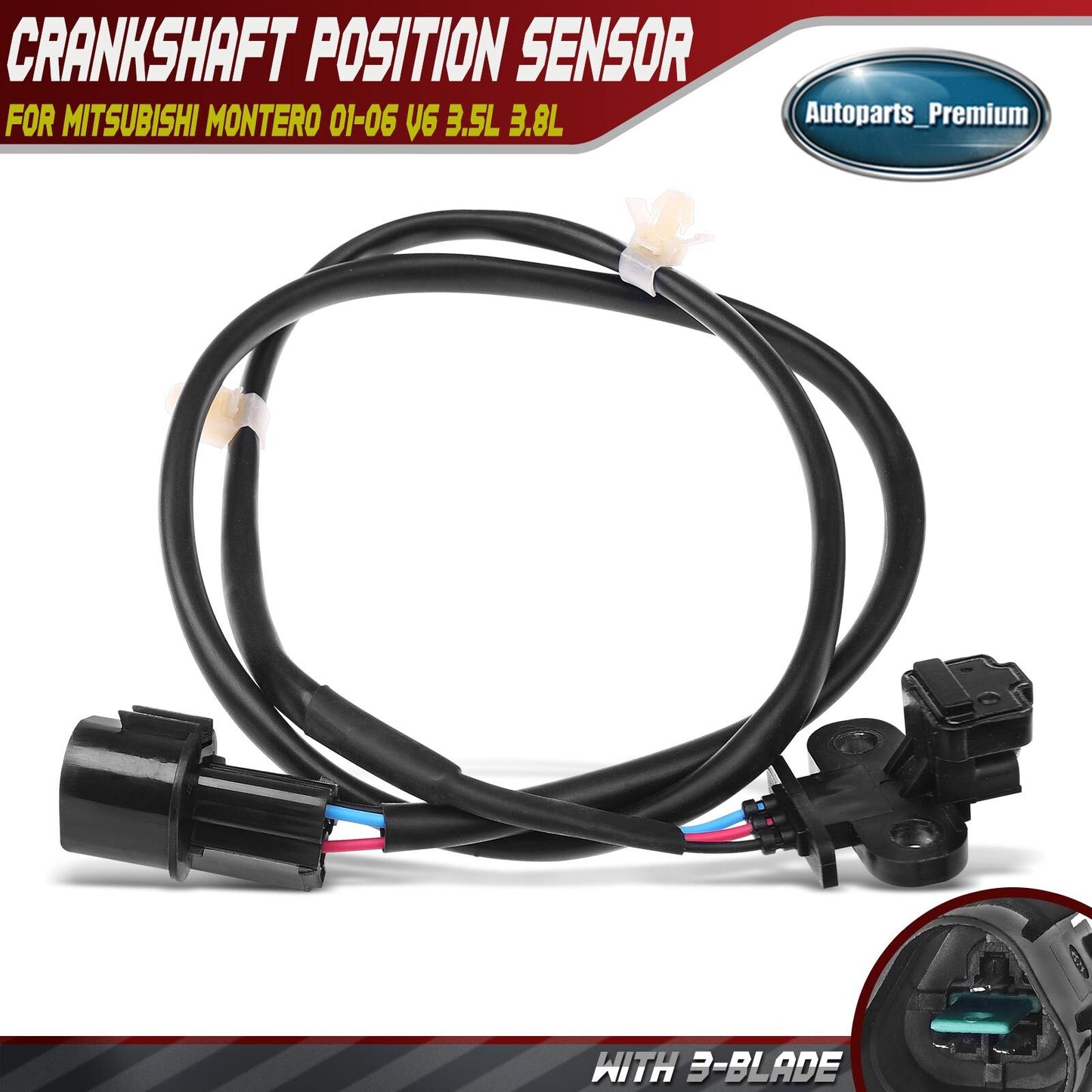 Engine Crankshaft Position Sensor for Mitsubishi Montero V6 3.5L 3.8L 2001-2006