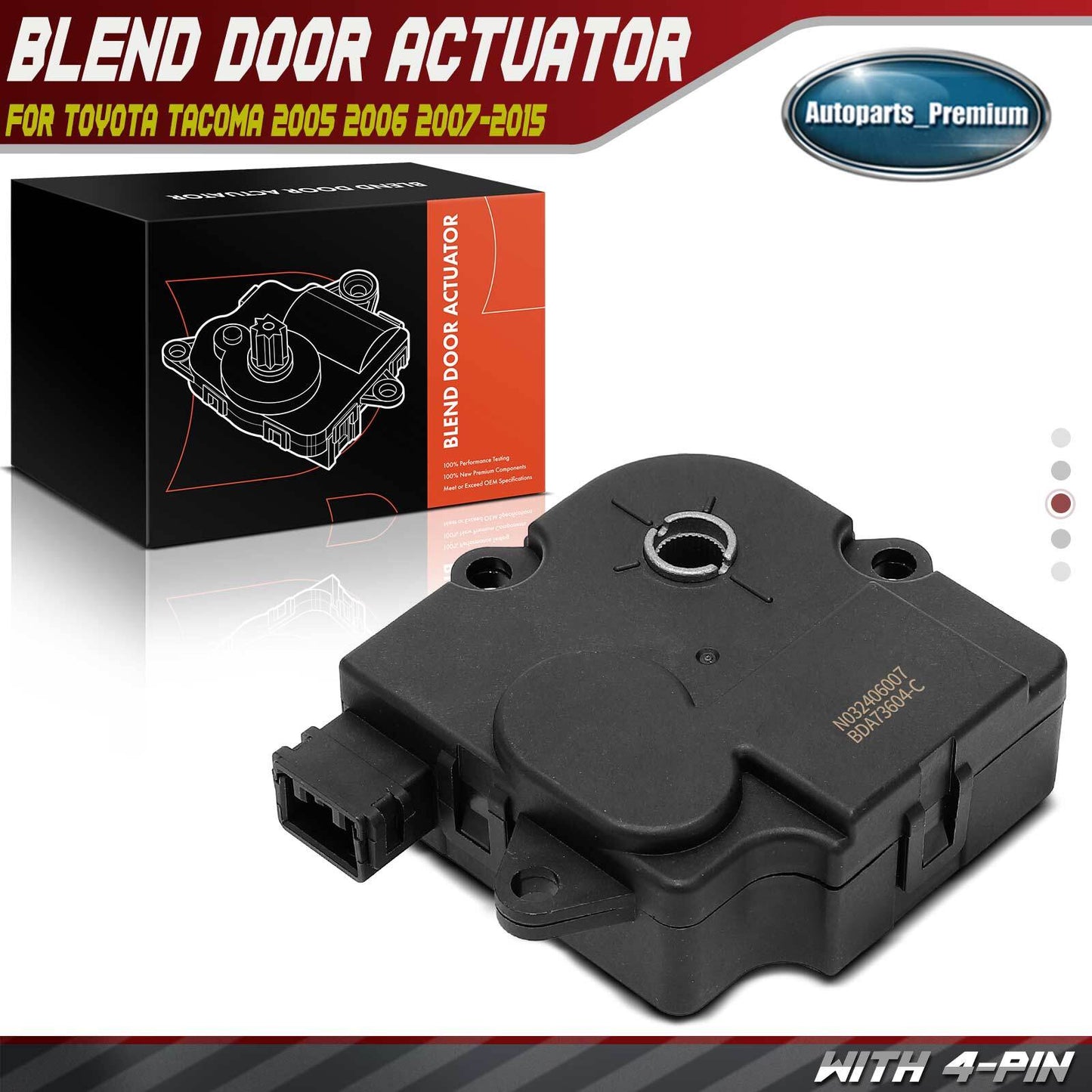 HVAC Panel Mode Door Actuator for Toyota Tacoma 2005-2017 2.7L 4.0L Right Side