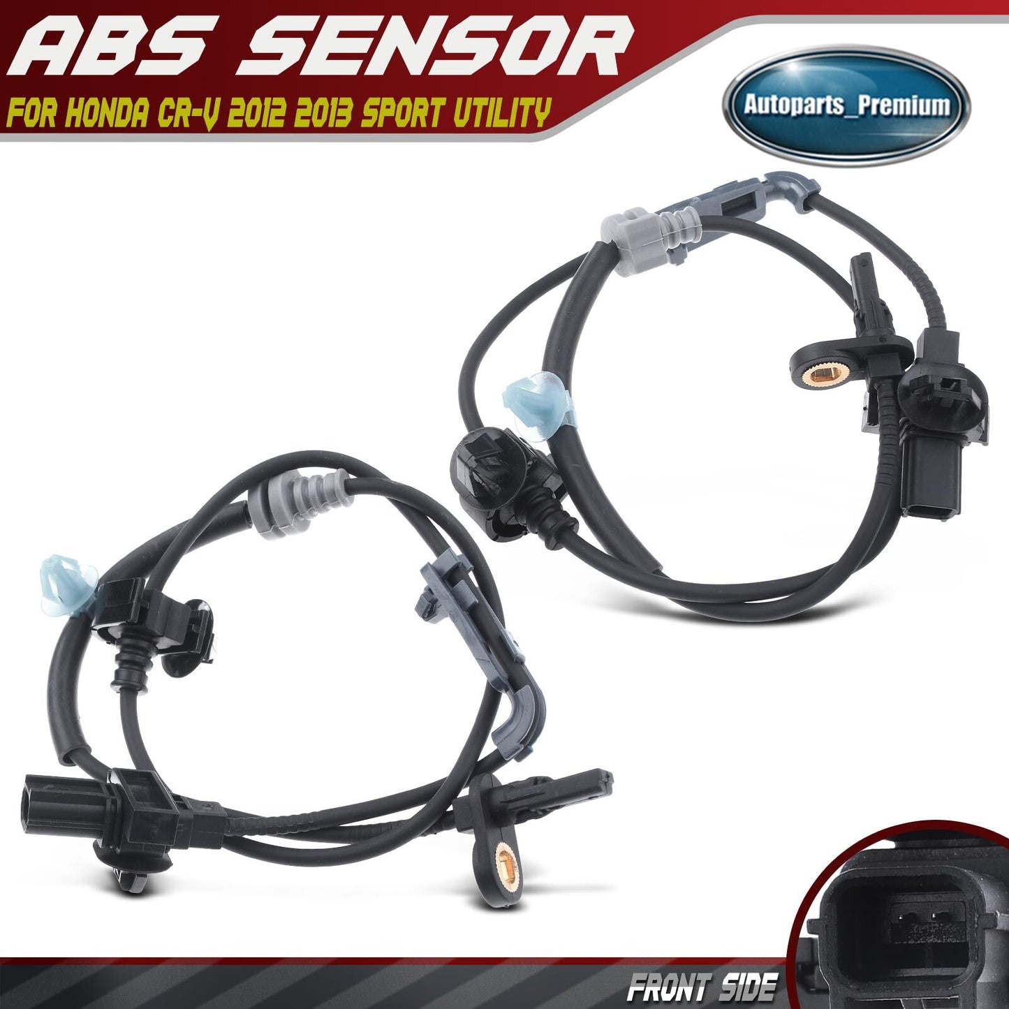 2Pcs Front Left & Right ABS Wheel Speed Sensor for Honda CR-V 2012-2013 L4 2.4L