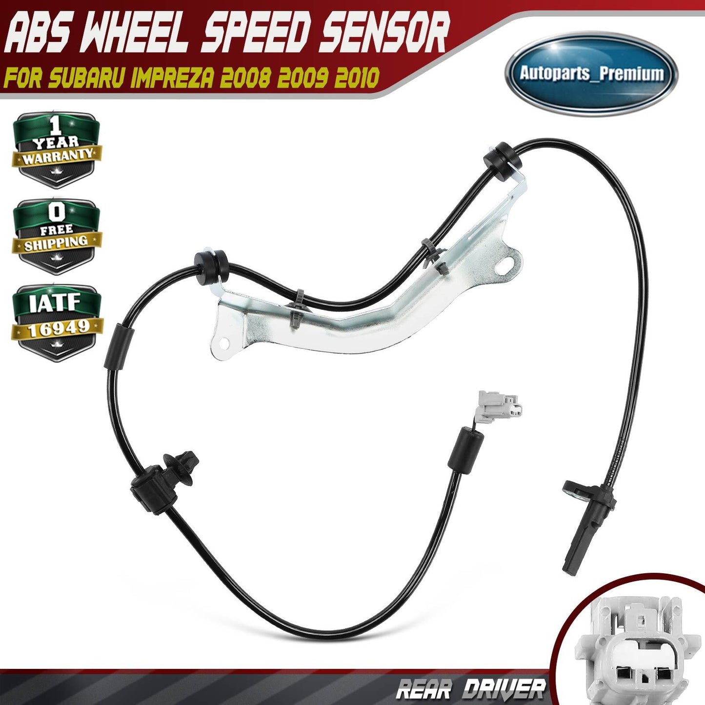 Rear Driver Left Side ABS Wheel Speed Sensor for Subaru Impreza 2008 2009-2014