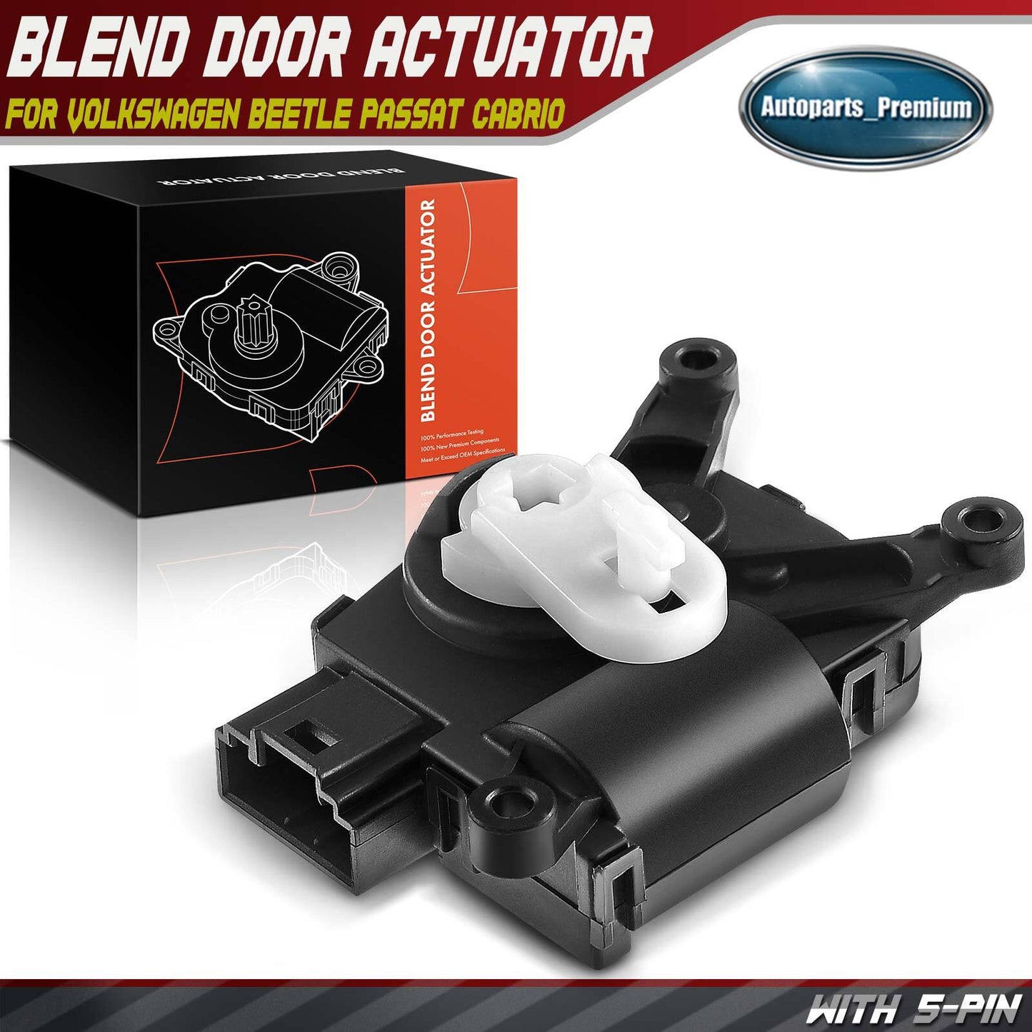 Heater Blend Door Actuator Temperature for VW Beetle Passat 12-18 Main 604-818